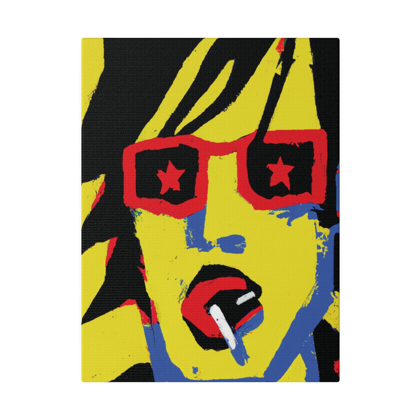 4745B - Rockstar Painting Print | Face | Abstract | Poster | Home Decor | Wall Art | Music Art | Canvas