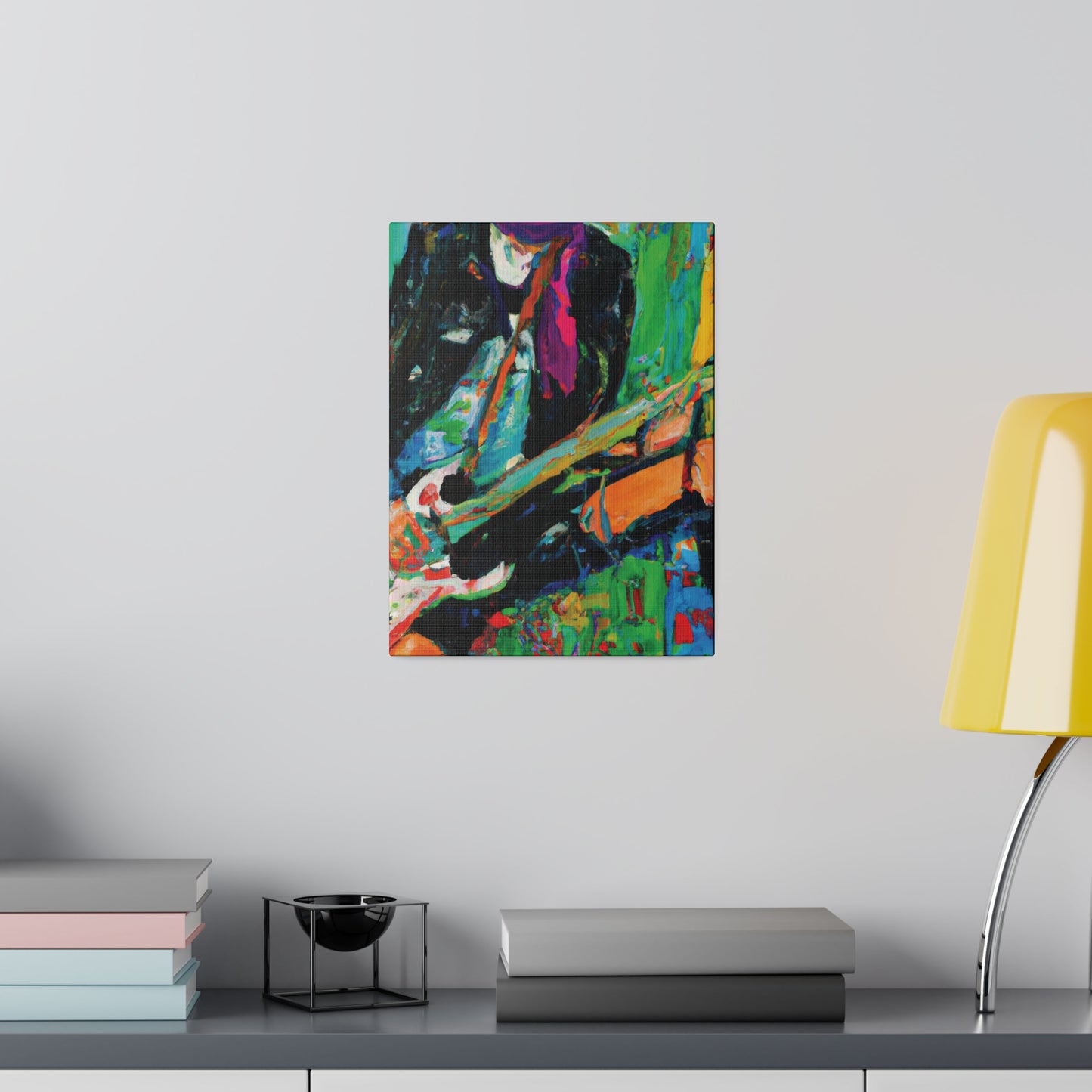 6595X - Rockstar Oil Painting Style Print | Poster | Home Decor | Wall Art | Music Art | Canvas