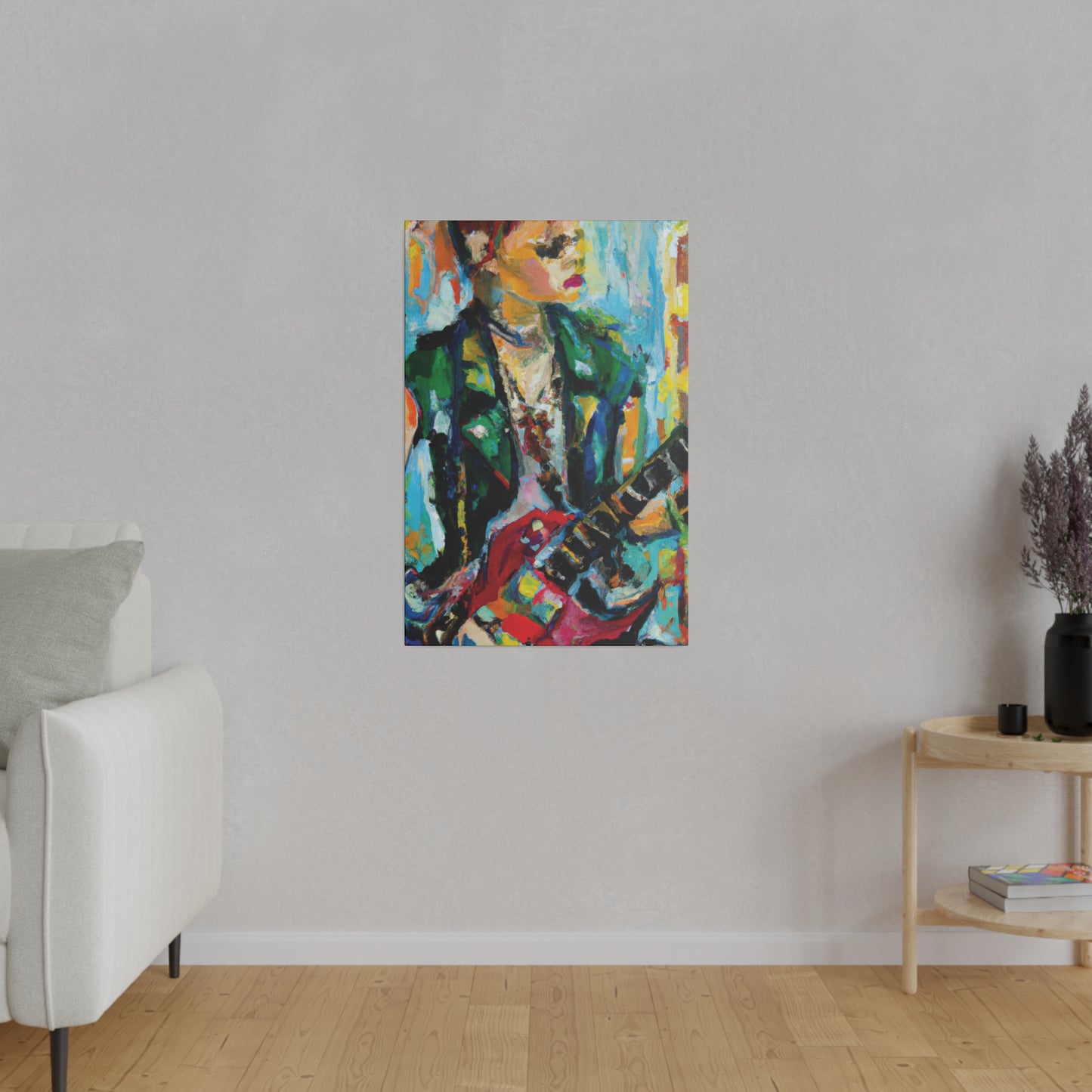 8554D - Rockstar Oil Painting Style Print | Poster | Home Decor | Wall Art | Music Art | Canvas