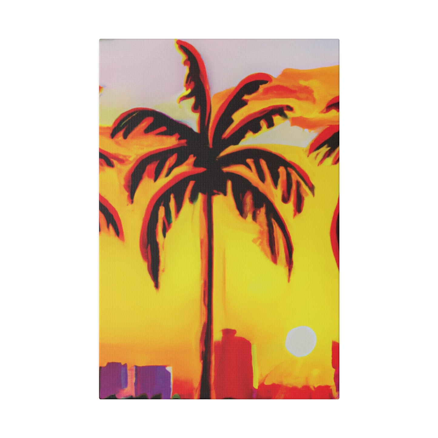 6539T - Miami Beach Sunset Painting Print | Miami | Beach | Sunset | Poster | Home Decor | Wall Art | Canvas