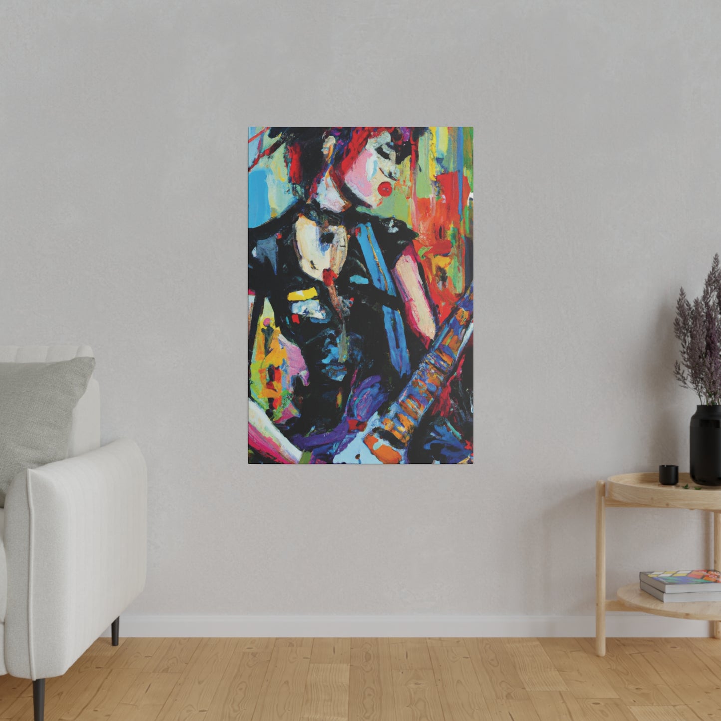 703H - Rockstar Oil Painting Style Print | Poster | Home Decor | Wall Art | Music Art | Canvas