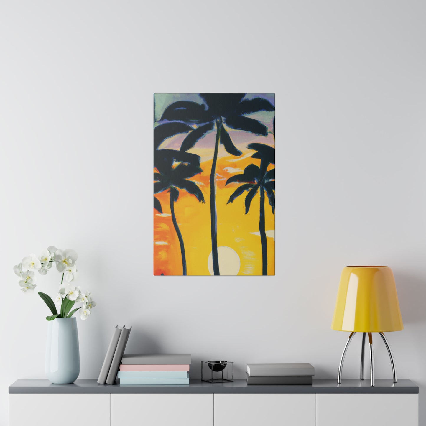 7390N - Miami Beach Sunset Painting Print | Miami | Beach | Sunset | Poster | Home Decor | Wall Art | Canvas