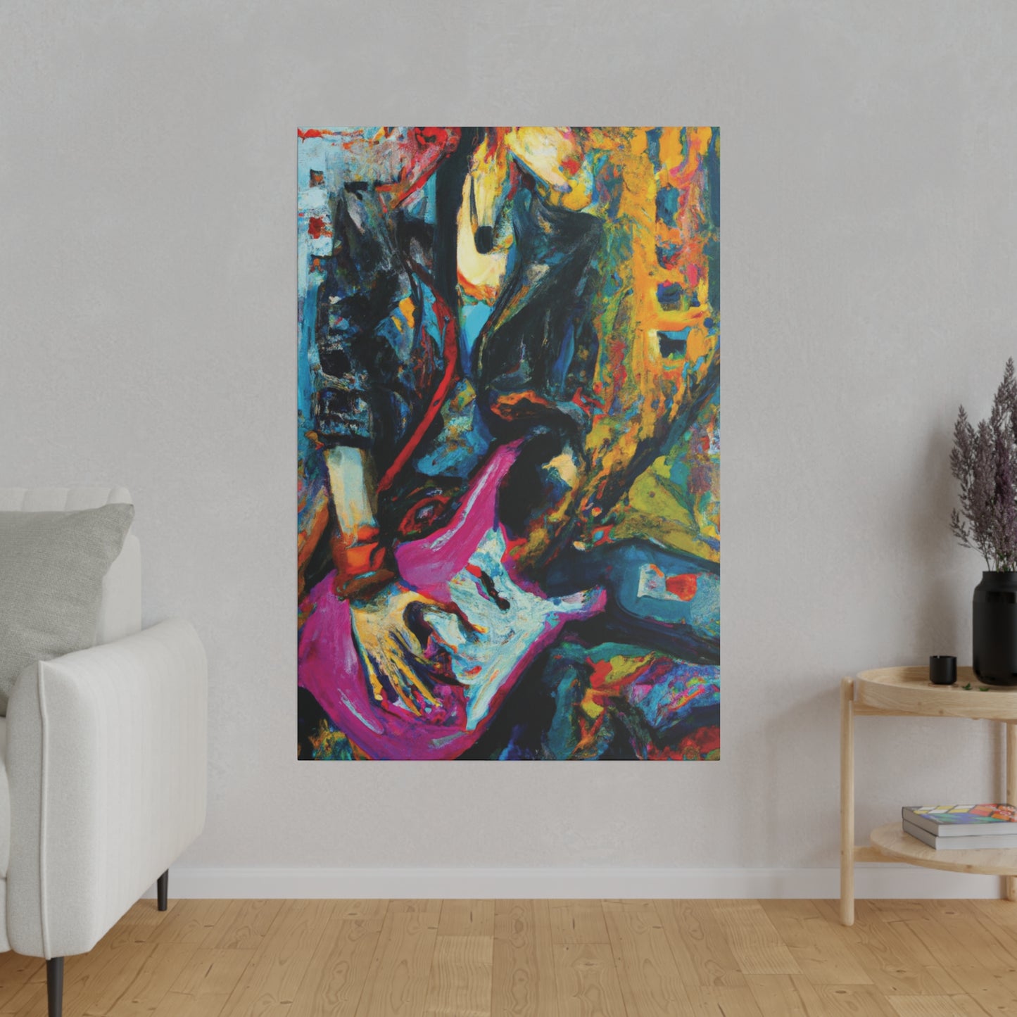 6873X - Rockstar Oil Painting Style Print | Poster | Home Decor | Wall Art | Music Art | Canvas