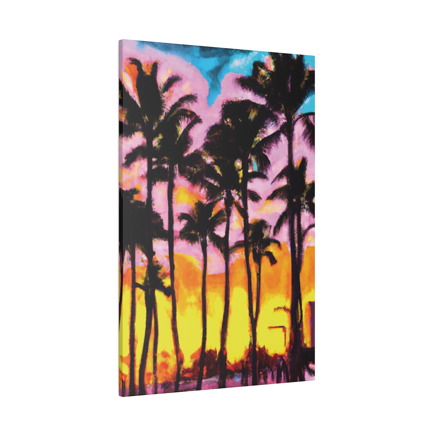 6202Q - Miami Beach Sunset Painting Print | Miami | Beach | Sunset | Poster | Home Decor | Wall Art | Canvas