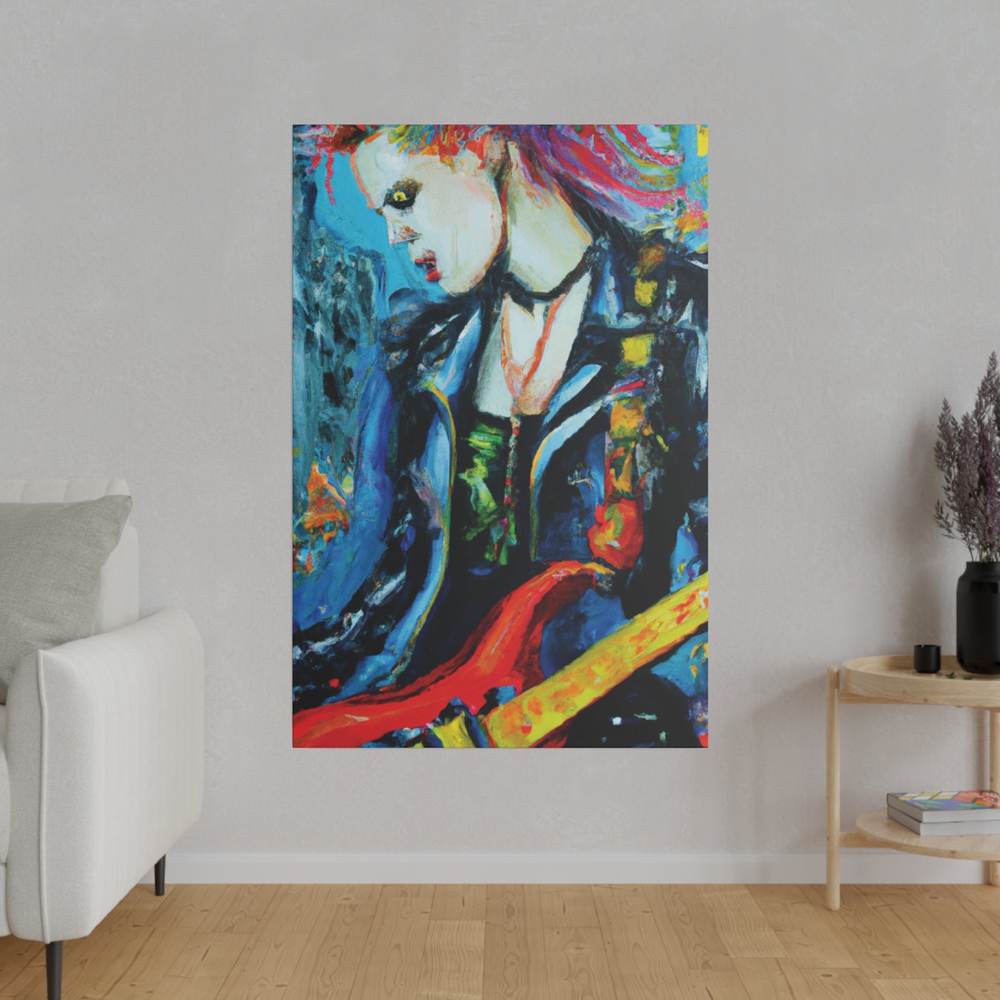8900A - Rockstar Oil Painting Style Print | Poster | Home Decor | Wall Art | Music Art | Canvas