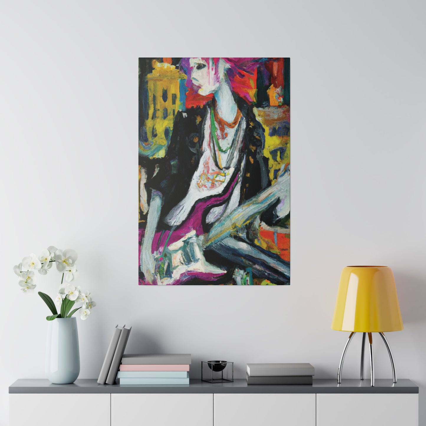 4512T - Rockstar Oil Painting Style Print | Poster | Home Decor | Wall Art | Music Art | Canvas