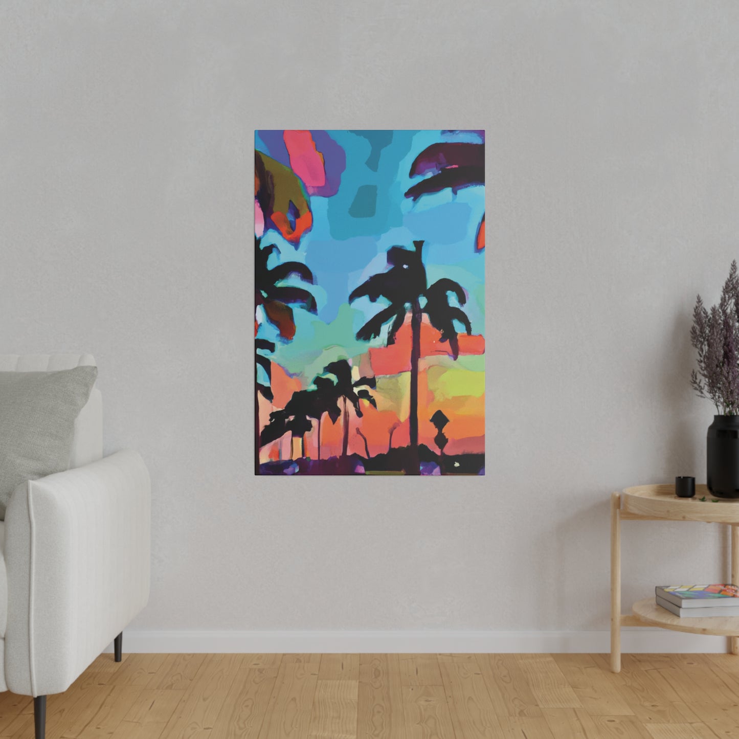 7439V - Miami Beach Sunset Painting Print | Miami | Beach | Sunset | Poster | Home Decor | Wall Art | Canvas