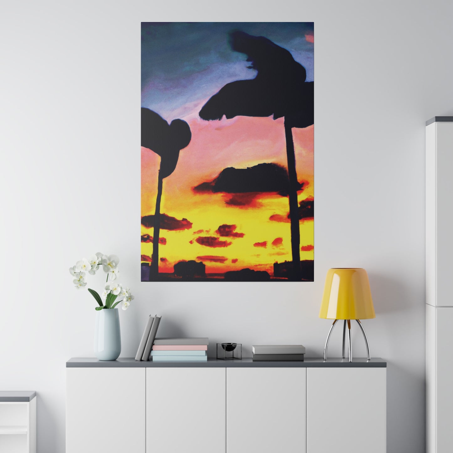 7515G - Miami Beach Sunset Painting Print | Miami | Beach | Sunset | Poster | Home Decor | Wall Art | Canvas