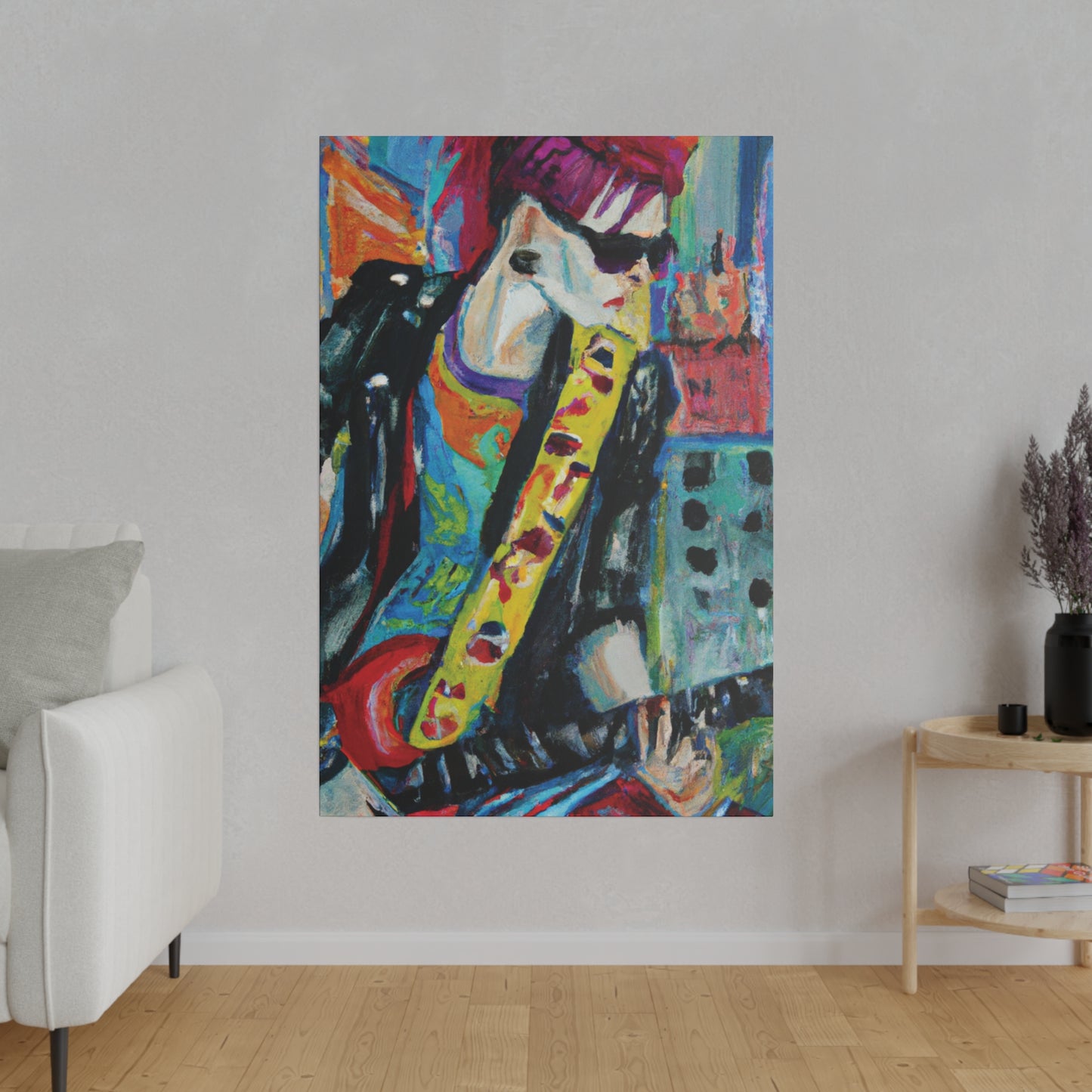 6518A - Rockstar Oil Painting Style Print | Poster | Home Decor | Wall Art | Music Art | Canvas