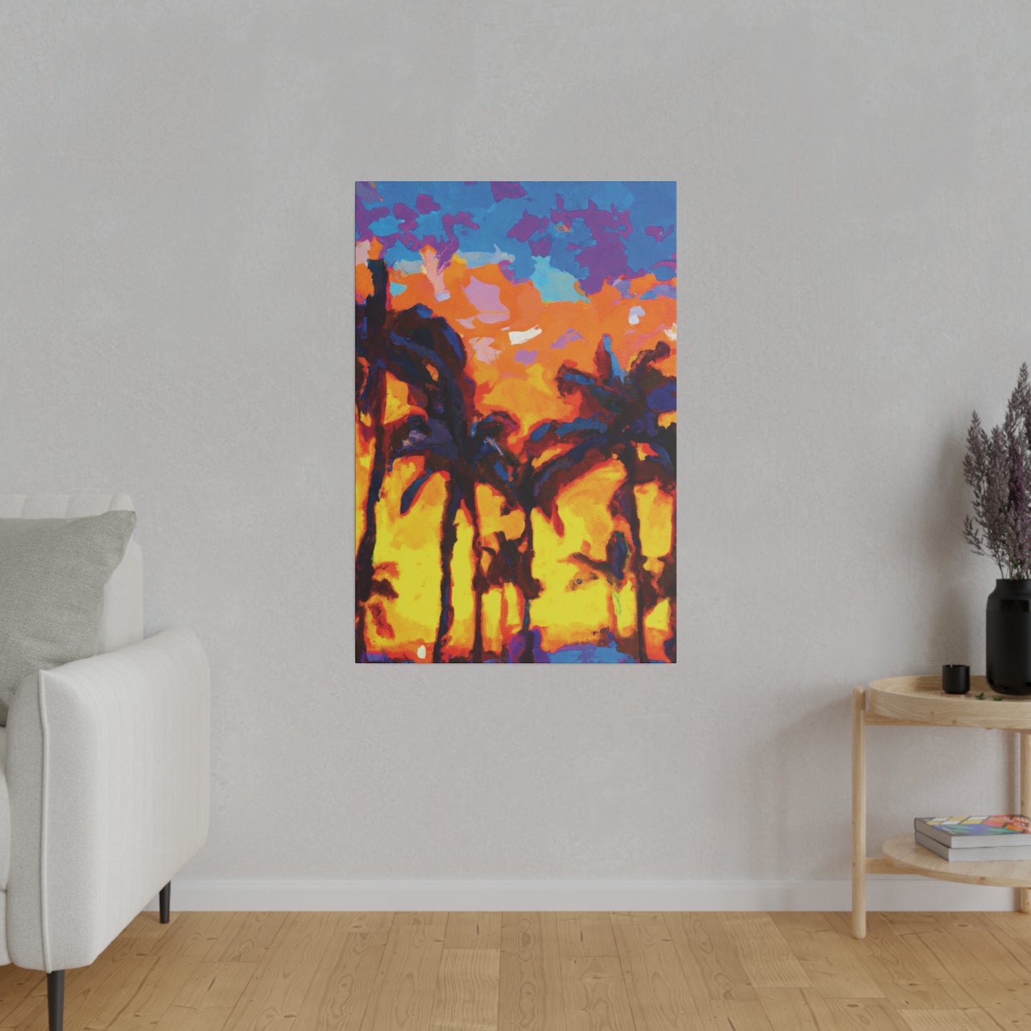 5533Y - Miami Beach Sunset Painting Print | Miami | Beach | Sunset | Poster | Home Decor | Wall Art | Canvas