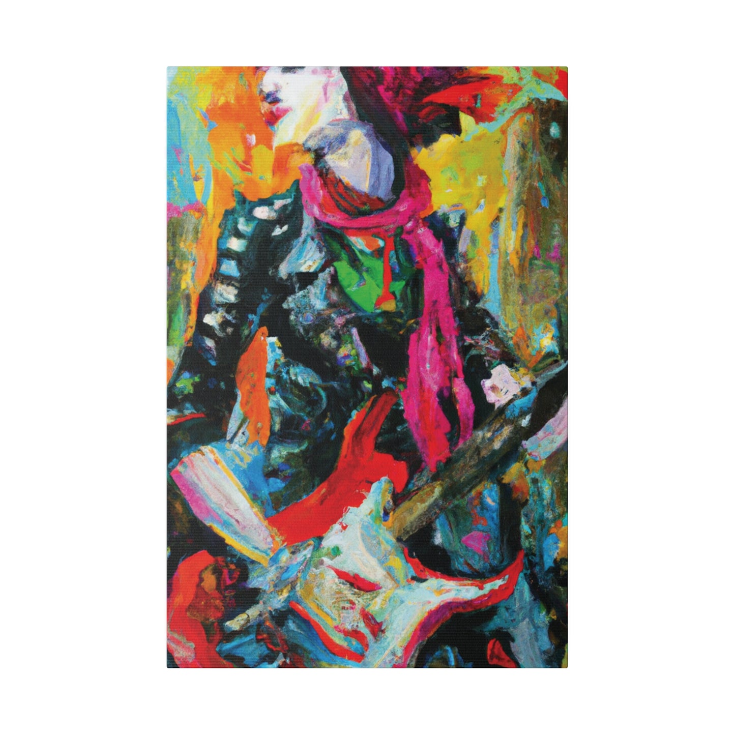 8579X - Rockstar Oil Painting Style Print | Poster | Home Decor | Wall Art | Music Art | Canvas