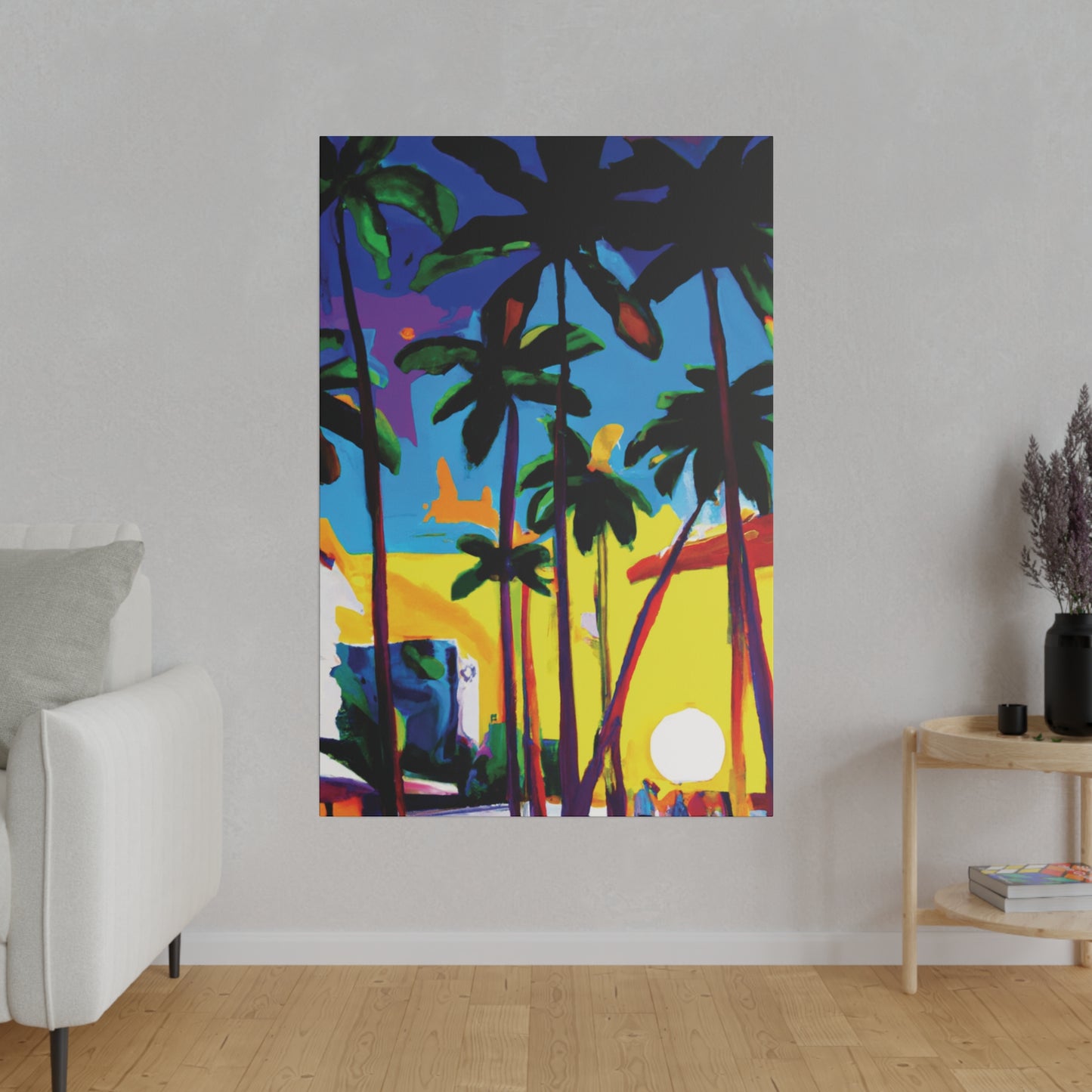 7182X - Miami Beach Sunset Painting Print | Miami | Beach | Sunset | Poster | Home Decor | Wall Art | Canvas