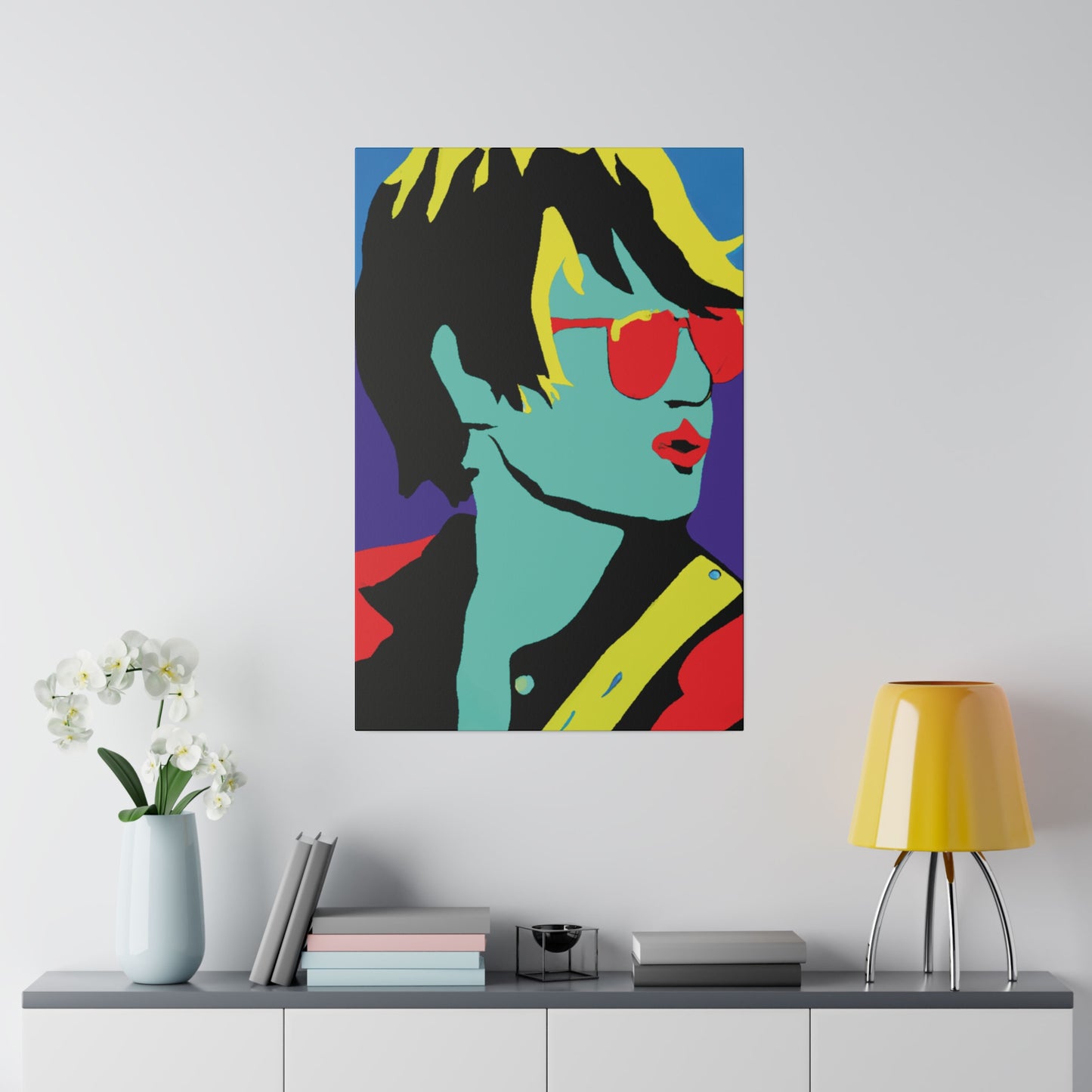 3234H - Rockstar Painting Print | Face | Abstract | Poster | Home Decor | Wall Art | Music Art | Canvas