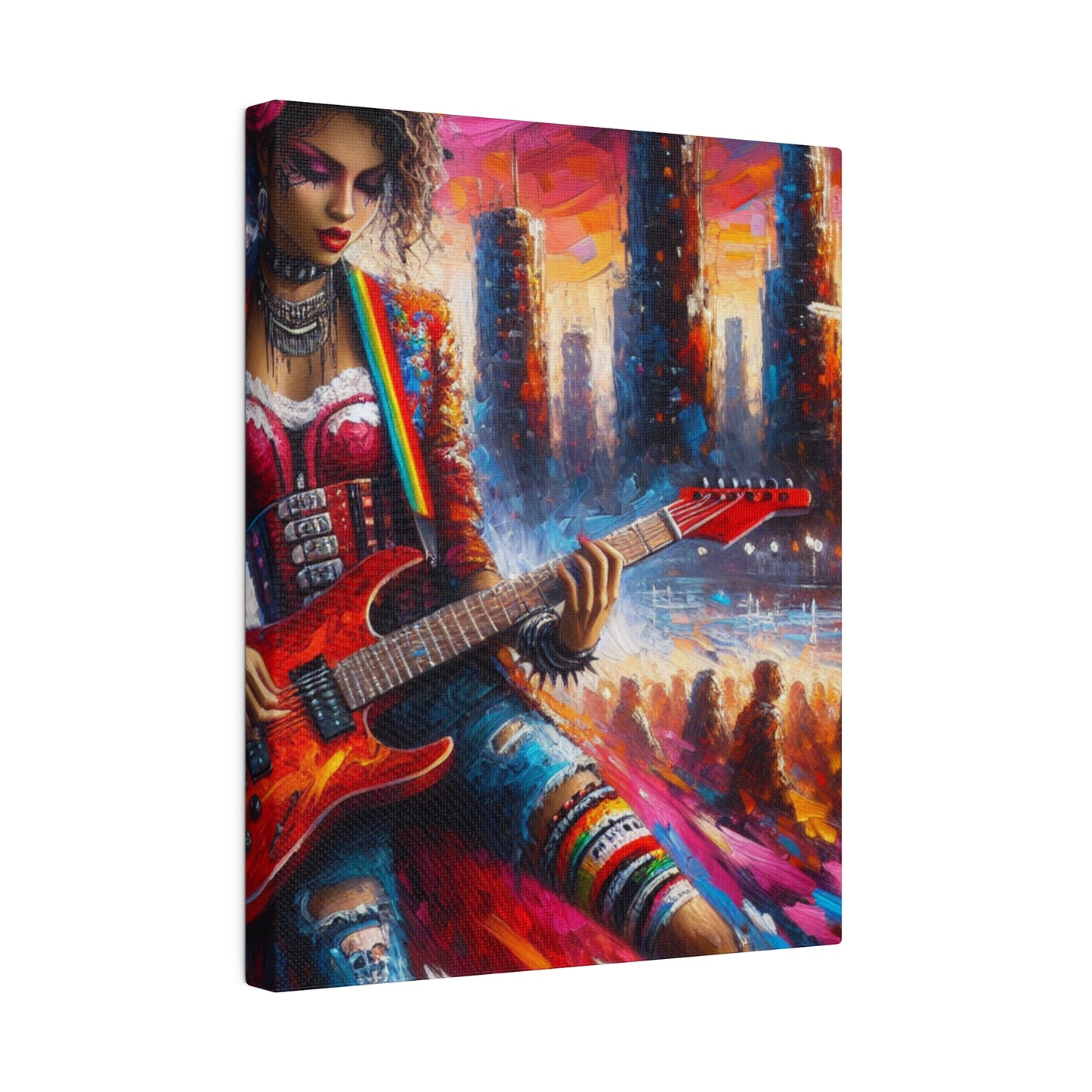 6794Z - Rockstar Oil Painting Style Print | Poster | Home Decor | Wall Art | Music Art | Canvas