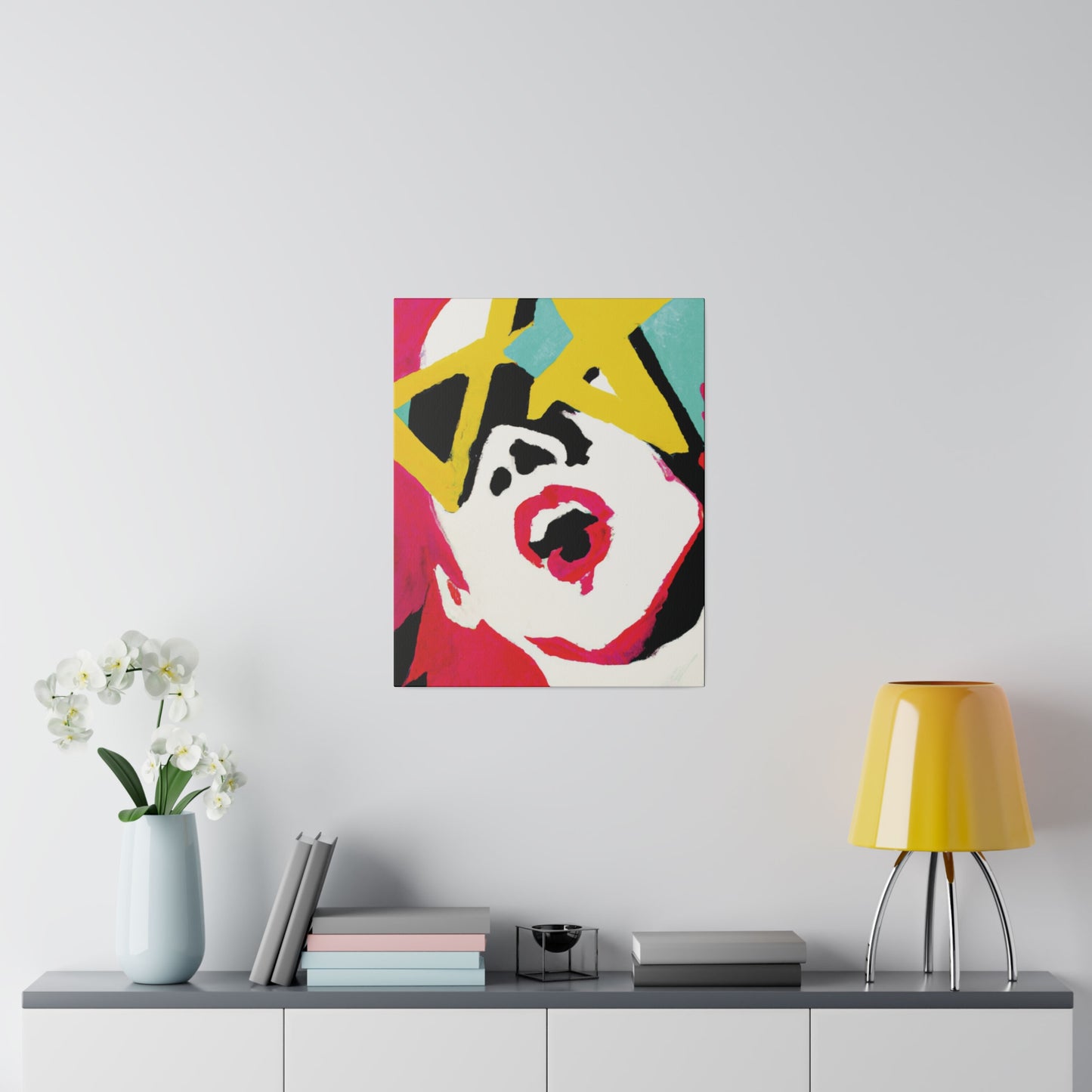 9419T - Rockstar Painting Print | Face | Abstract | Poster | Home Decor | Wall Art | Music Art | Canvas