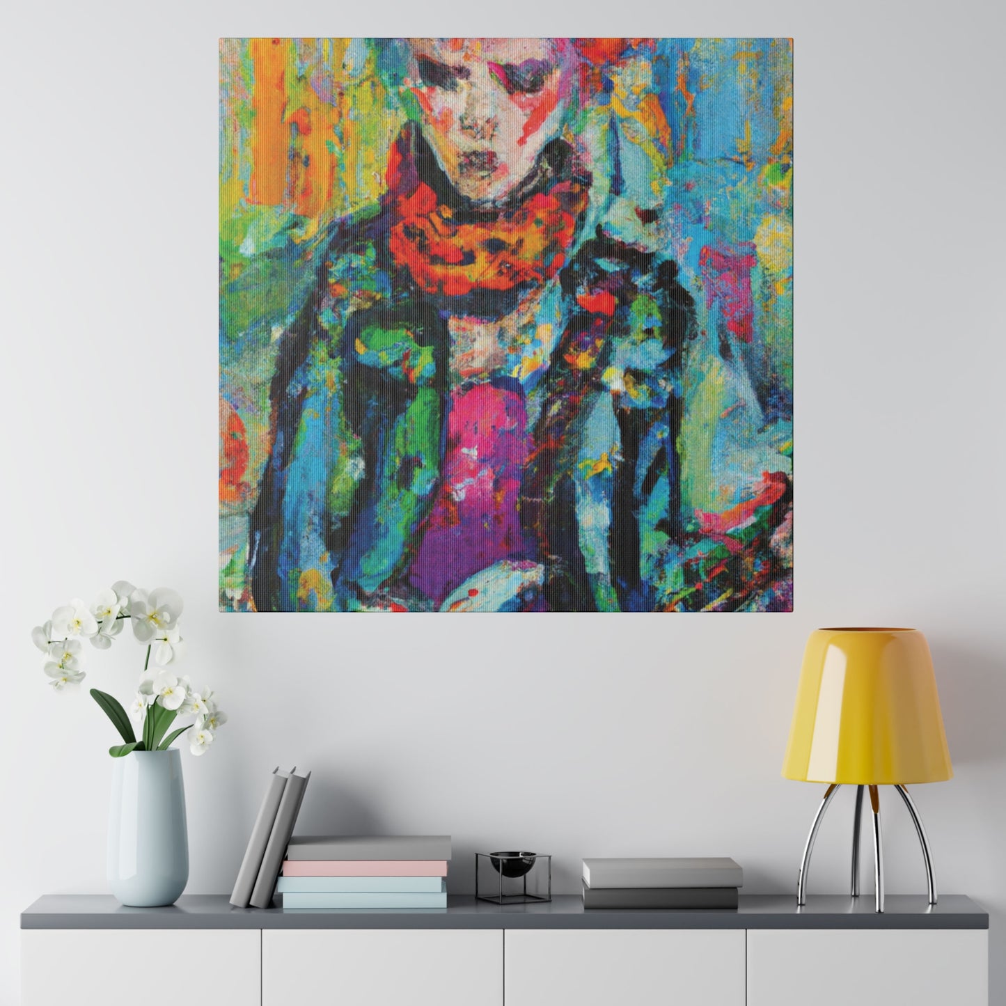 9432X - Rockstar Oil Painting Style Print | Poster | Home Decor | Wall Art | Music Art | Canvas