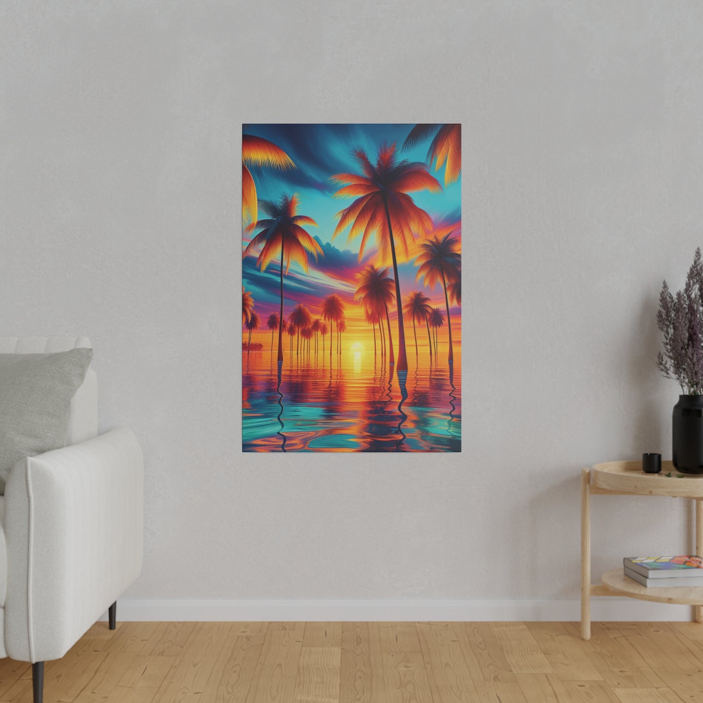 8235F - Miami Beach Sunset Painting Print | Miami | Beach | Sunset | Poster | Home Decor | Wall Art | Canvas