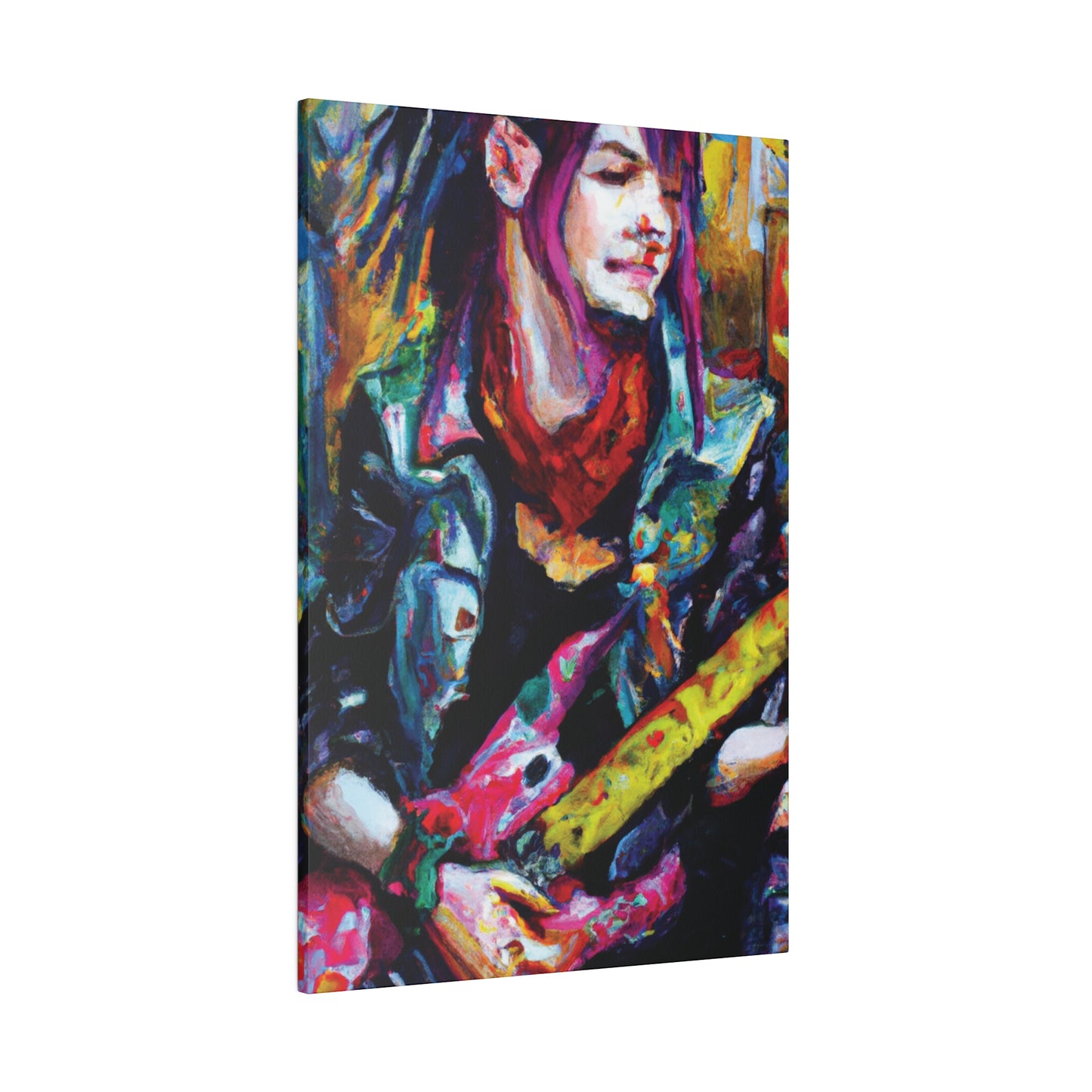 9128F - Rockstar Oil Painting Style Print | Poster | Home Decor | Wall Art | Music Art | Canvas