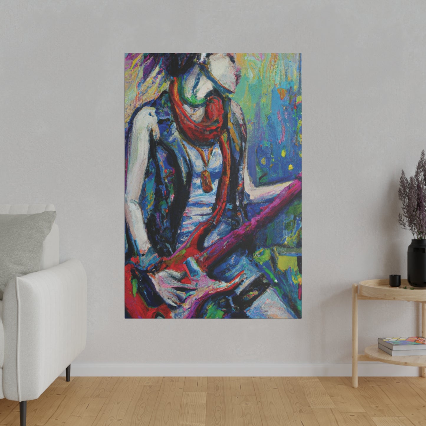 6328G - Rockstar Oil Painting Style Print | Poster | Home Decor | Wall Art | Music Art | Canvas