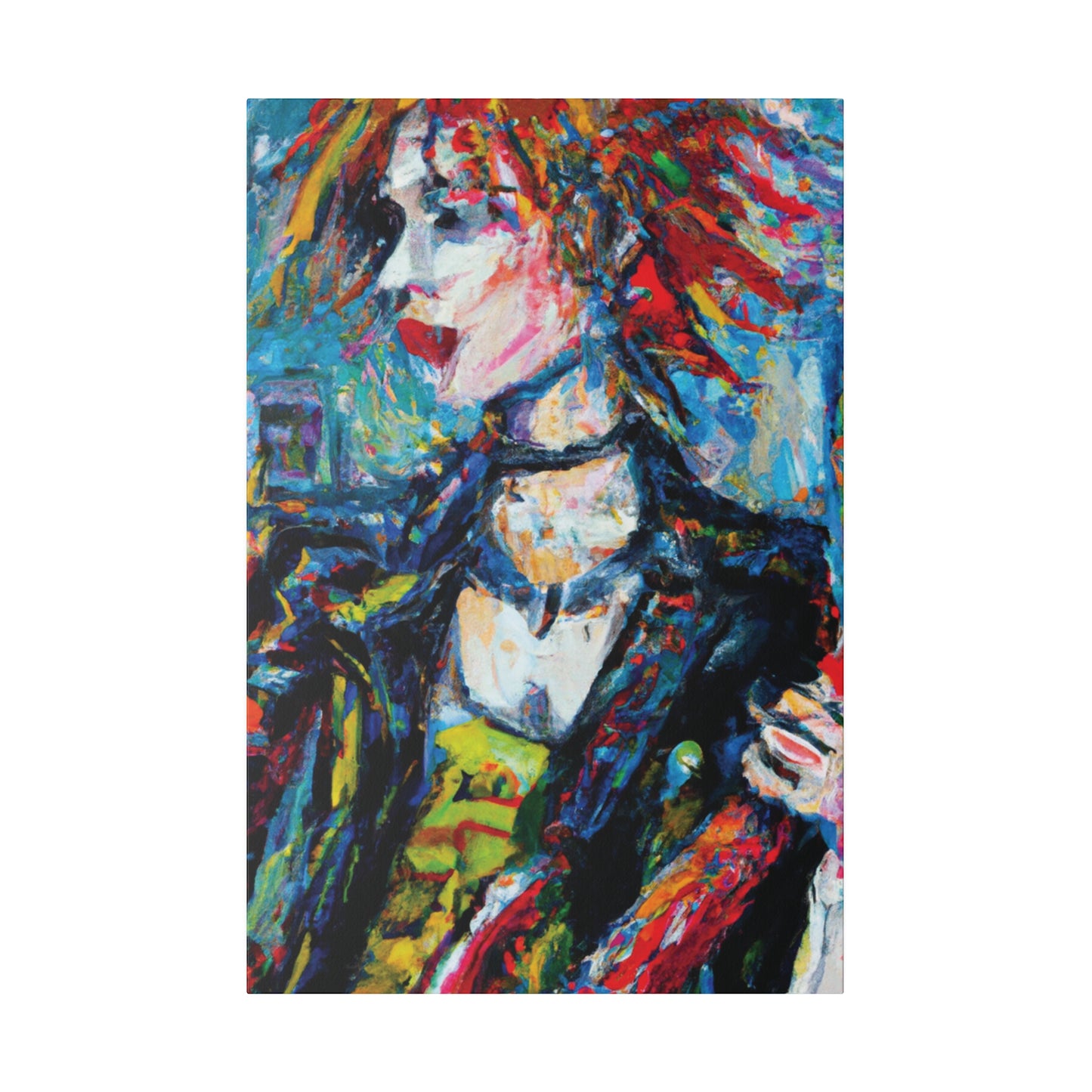 5997K - Rockstar Oil Painting Style Print | Poster | Home Decor | Wall Art | Music Art | Canvas