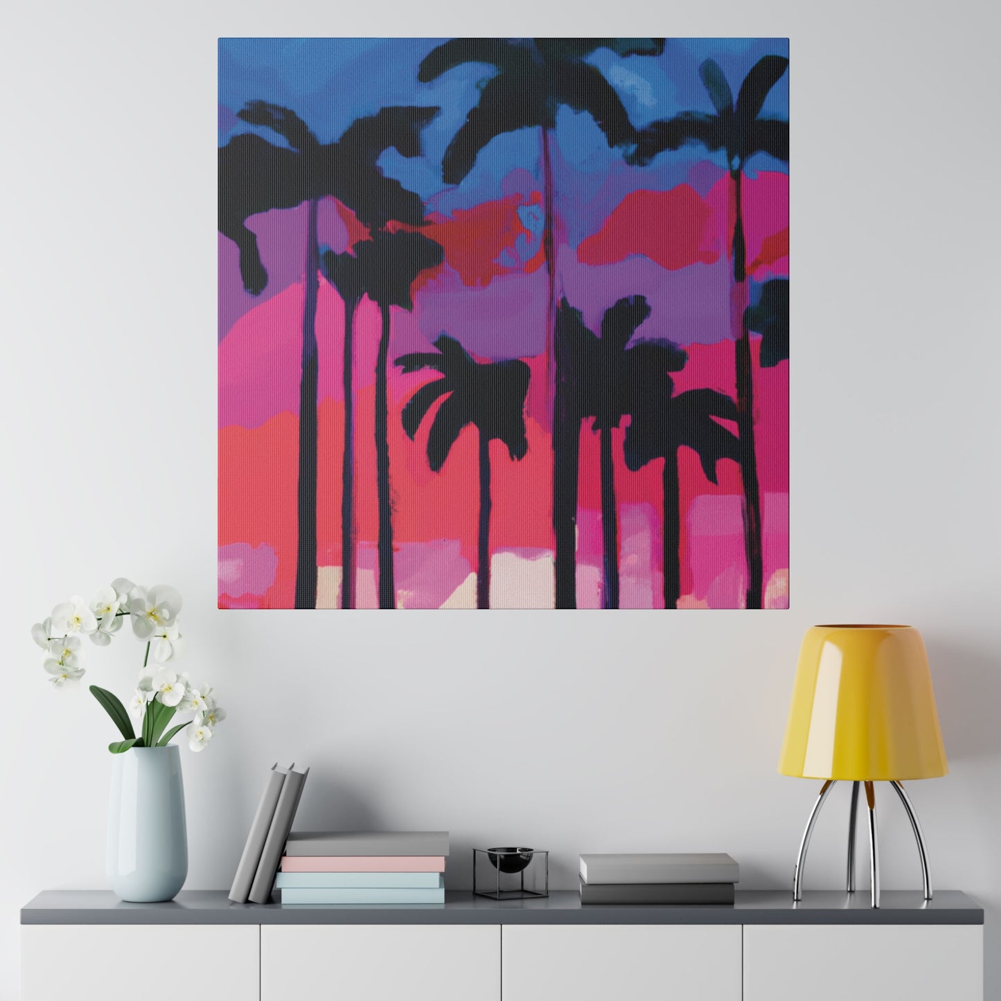 7245Y - Miami Beach Sunset Painting Print | Miami | Beach | Sunset | Poster | Home Decor | Wall Art | Canvas