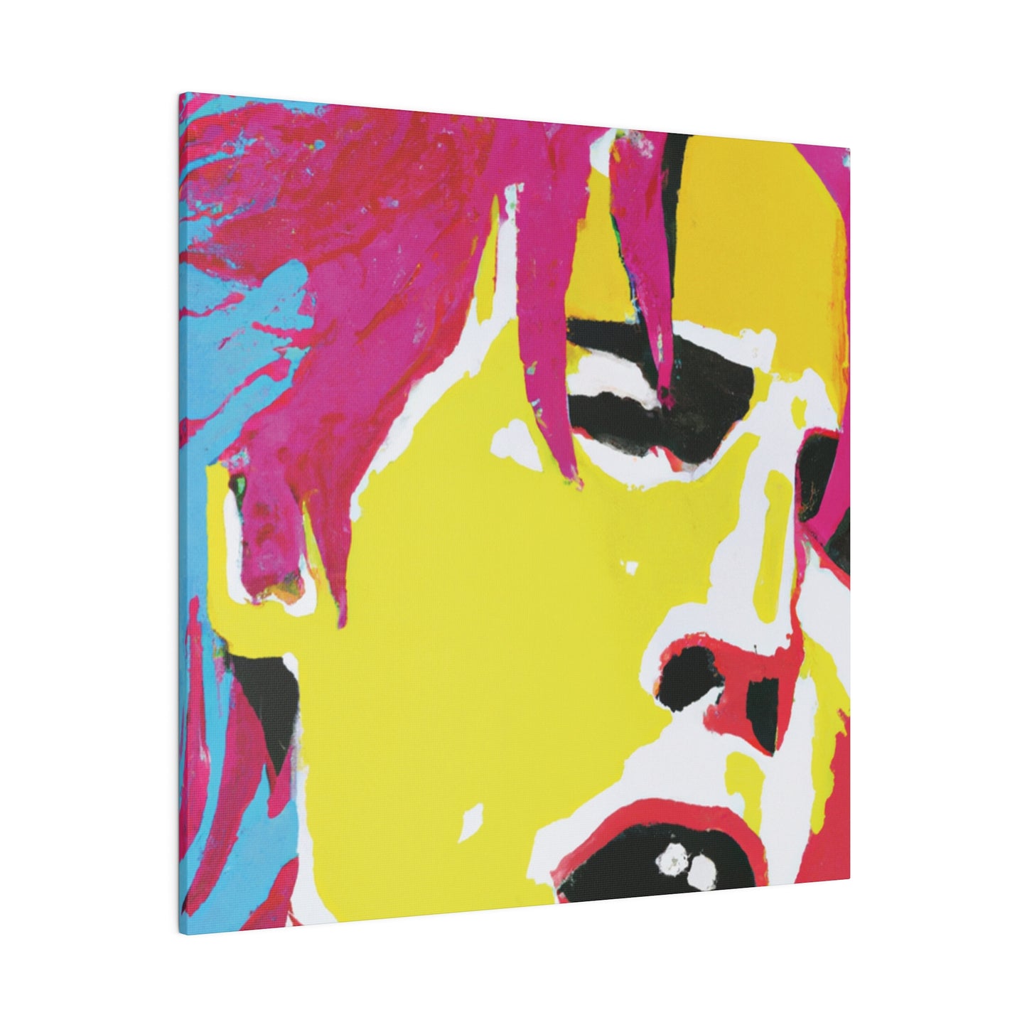 825J - Rockstar Painting Print | Face | Abstract | Poster | Home Decor | Wall Art | Music Art | Canvas