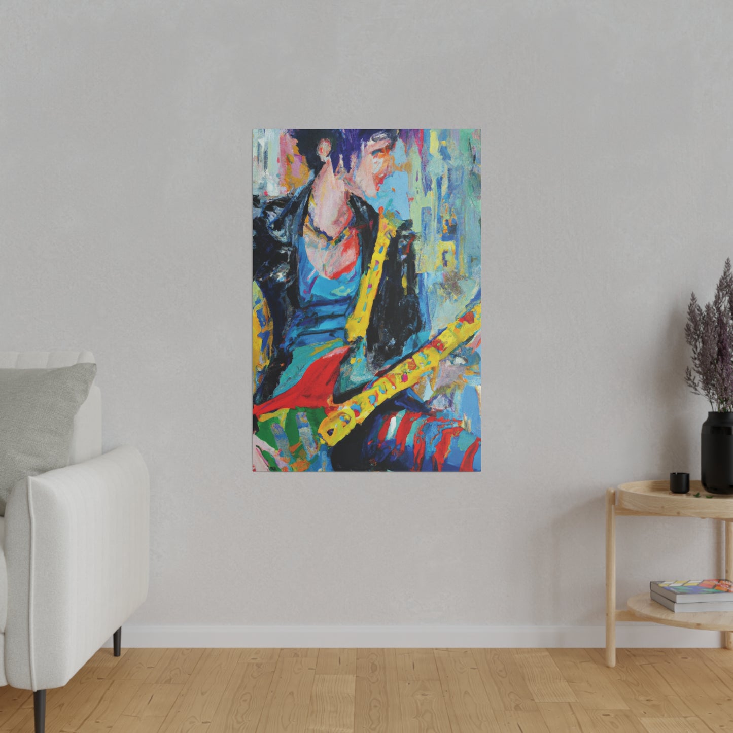 514Y - Rockstar Oil Painting Style Print | Poster | Home Decor | Wall Art | Music Art | Canvas