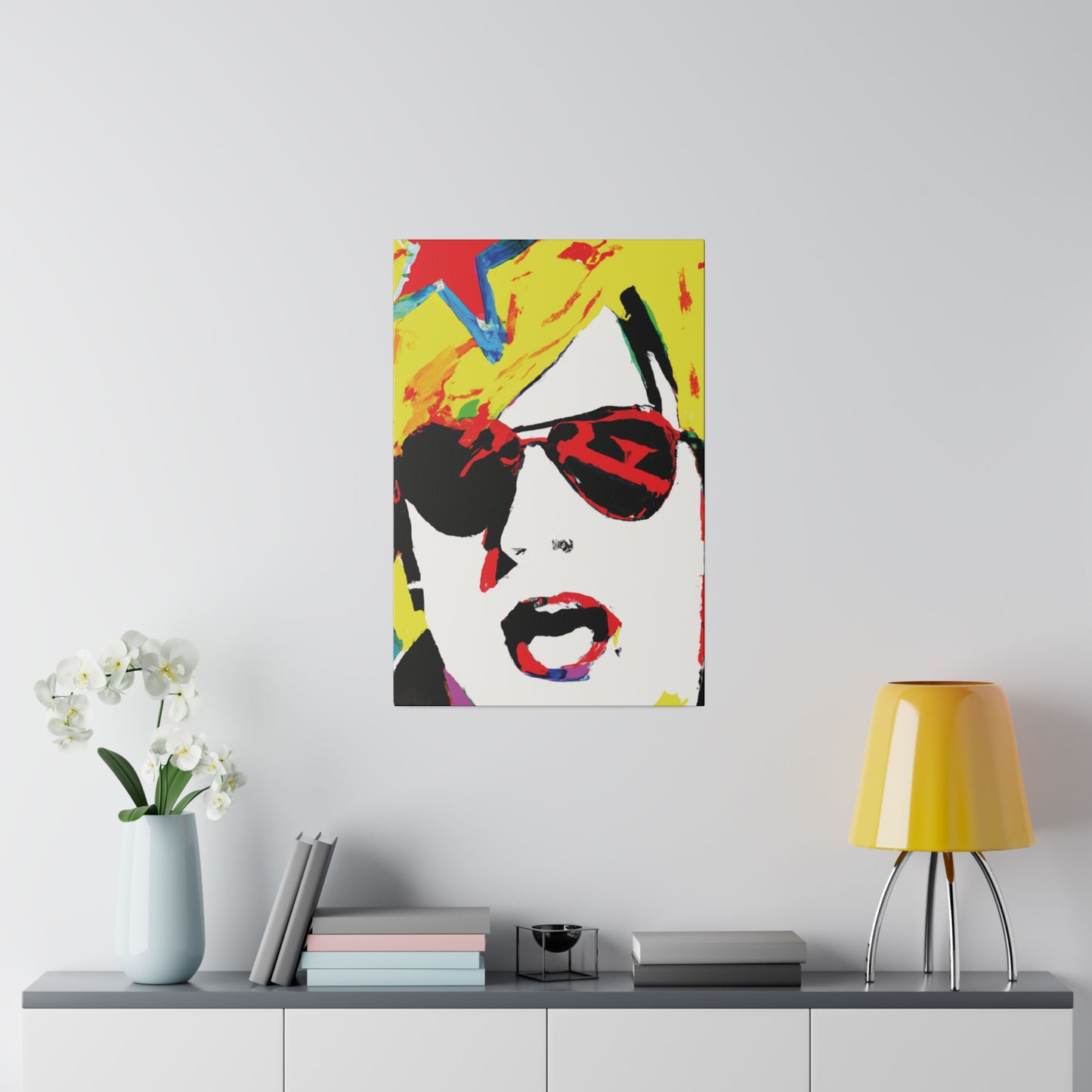 7931Q - Rockstar Painting Print | Face | Abstract | Poster | Home Decor | Wall Art | Music Art | Canvas