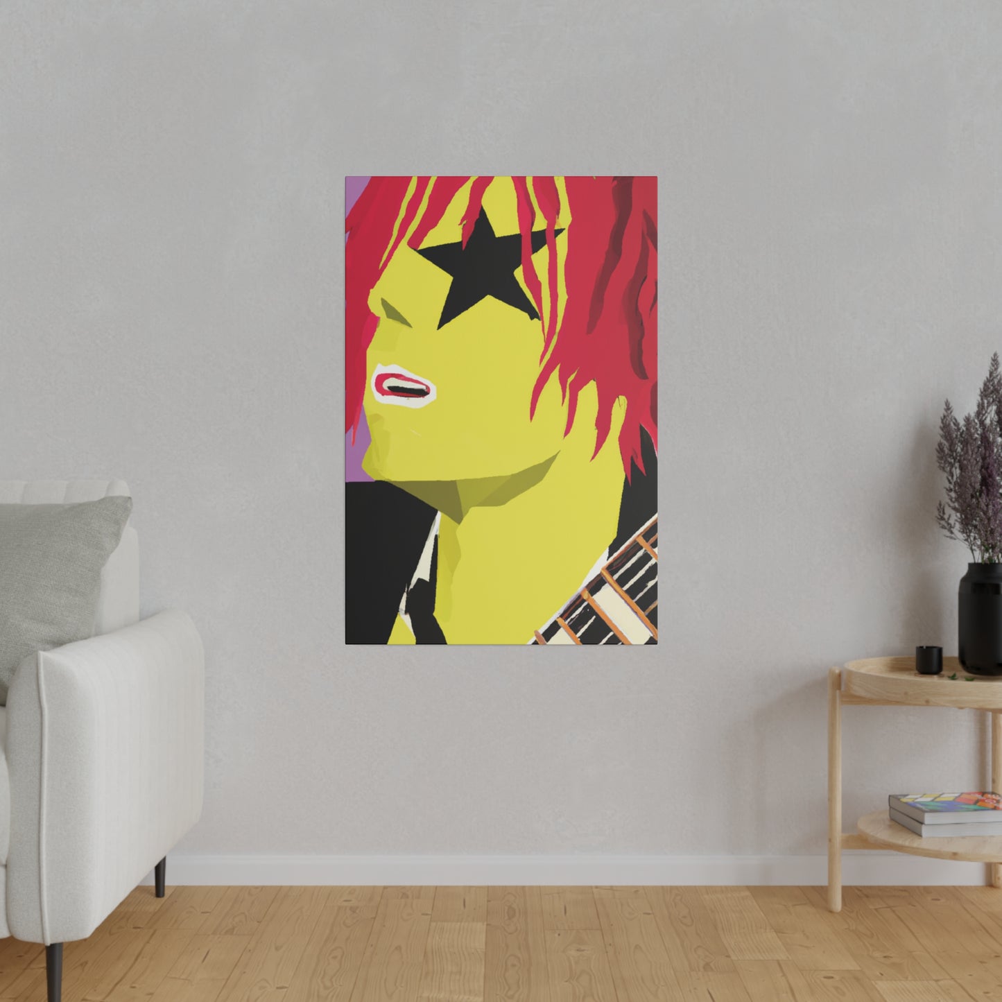 3268R - Rockstar Painting Print | Face | Abstract | Poster | Home Decor | Wall Art | Music Art | Canvas