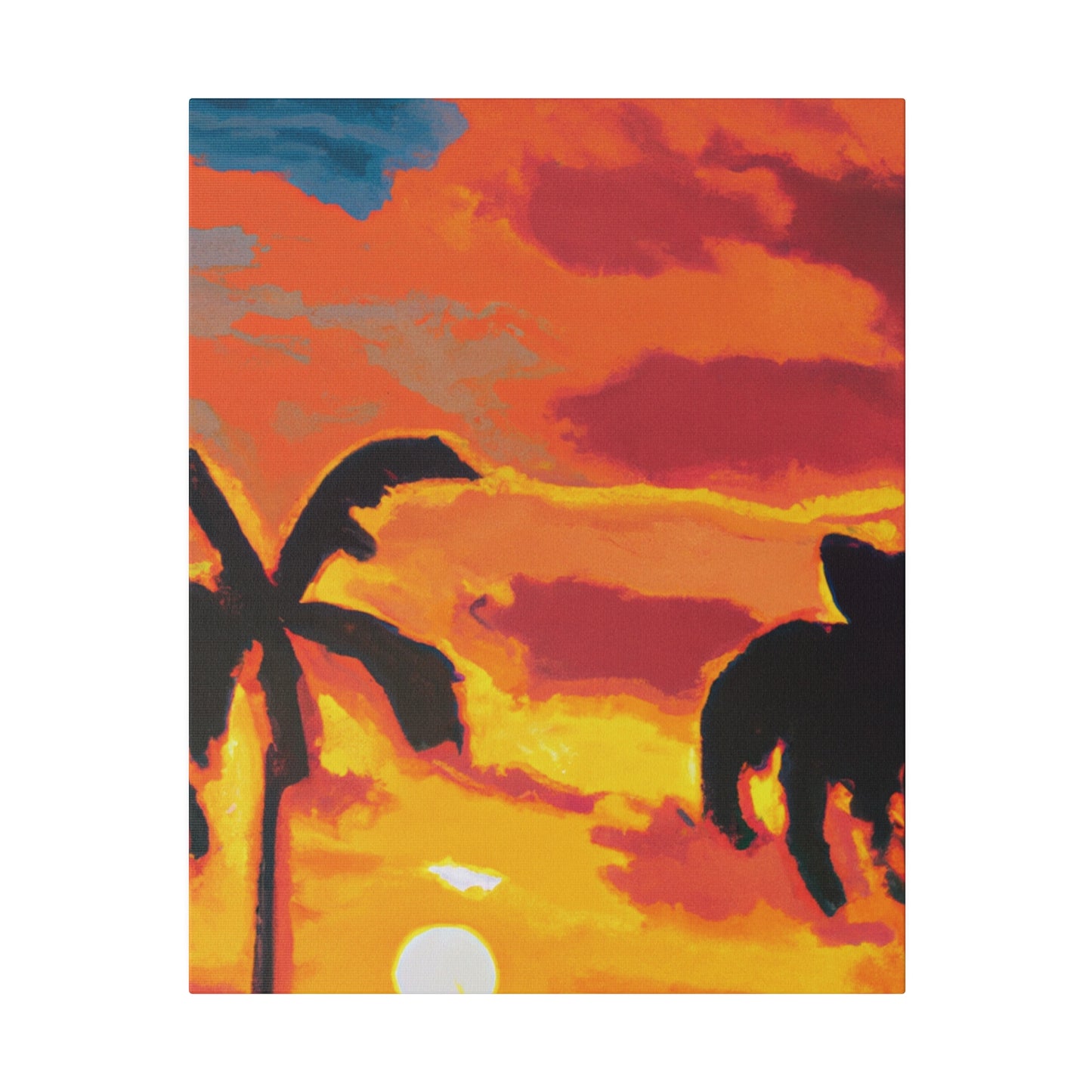 497L - Miami Beach Sunset Painting Print | Miami | Beach | Sunset | Poster | Home Decor | Wall Art | Canvas