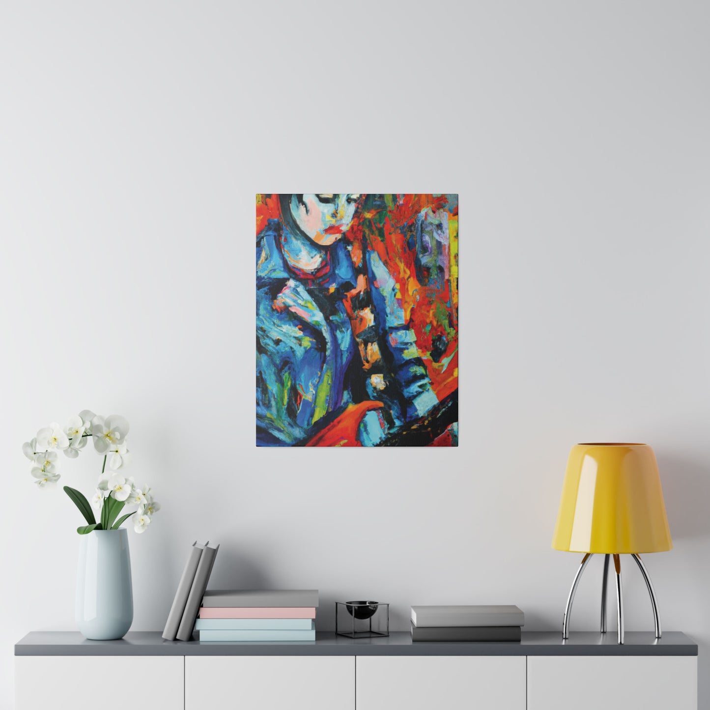 3759K - Rockstar Oil Painting Style Print | Poster | Home Decor | Wall Art | Music Art | Canvas