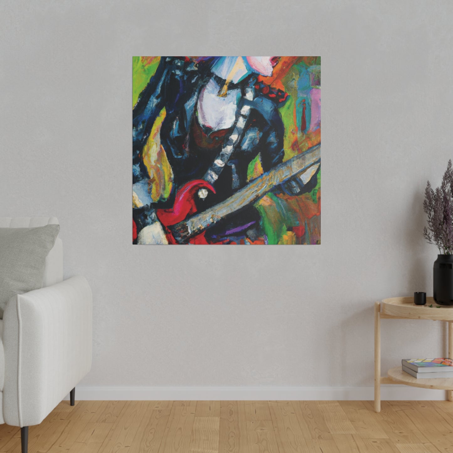 3315A - Rockstar Oil Painting Style Print | Poster | Home Decor | Wall Art | Music Art | Canvas