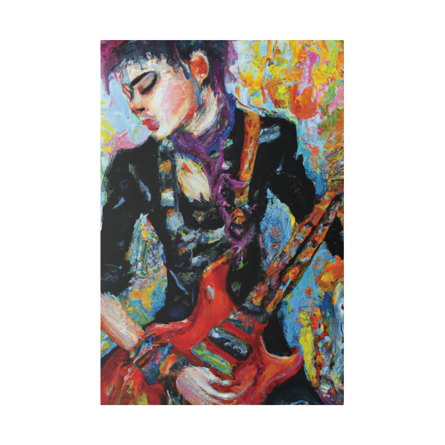7123G - Rockstar Oil Painting Style Print | Poster | Home Decor | Wall Art | Music Art | Canvas
