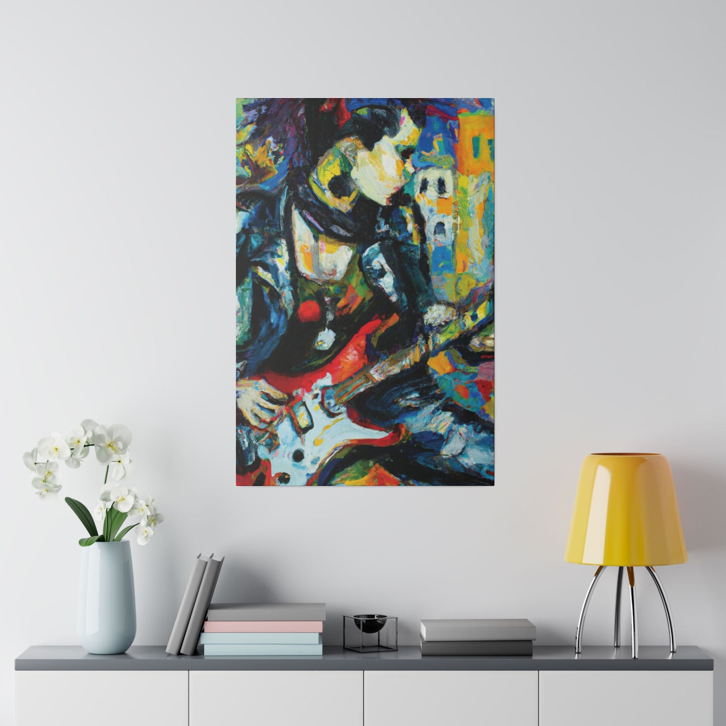 7547K - Rockstar Oil Painting Style Print | Poster | Home Decor | Wall Art | Music Art | Canvas