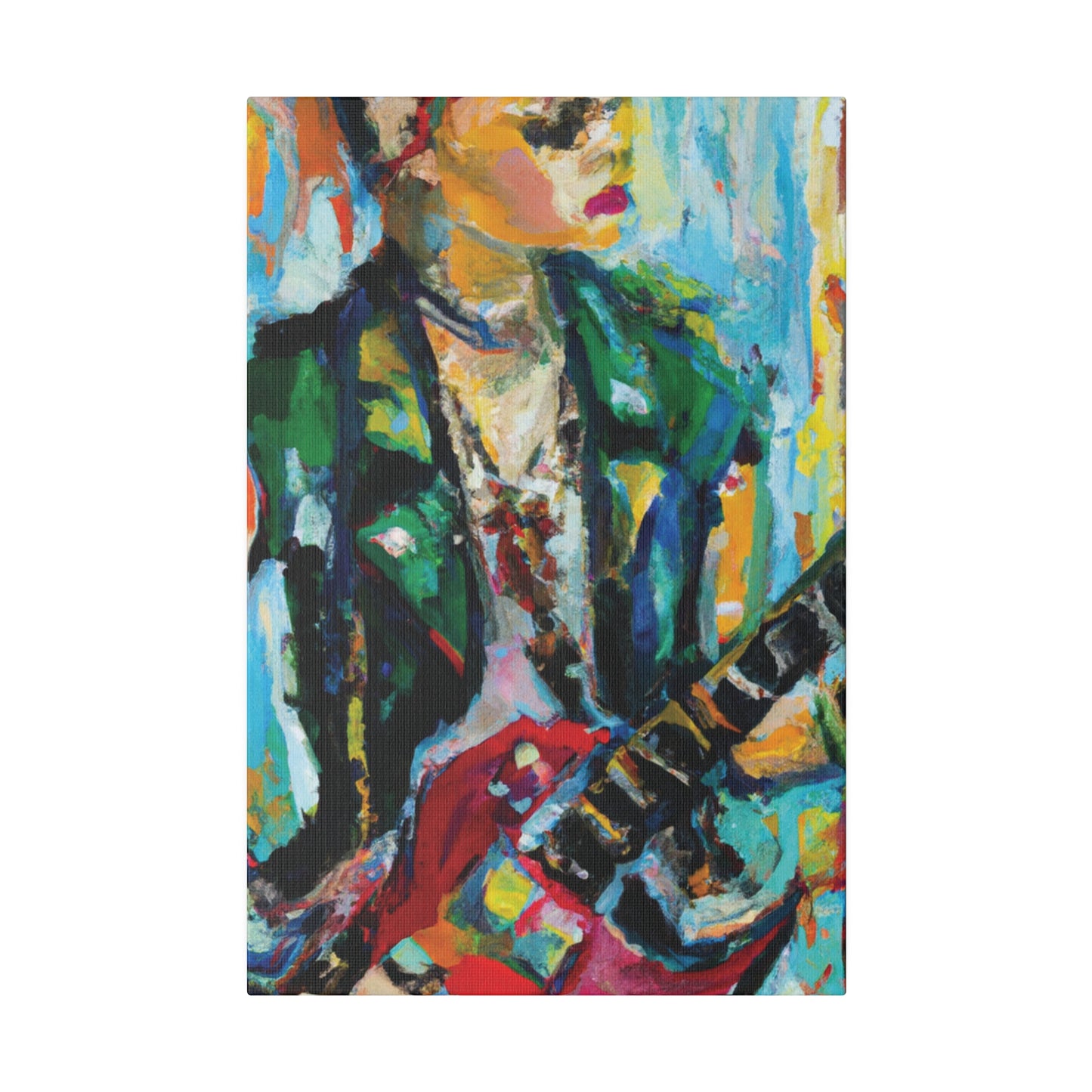 8554D - Rockstar Oil Painting Style Print | Poster | Home Decor | Wall Art | Music Art | Canvas