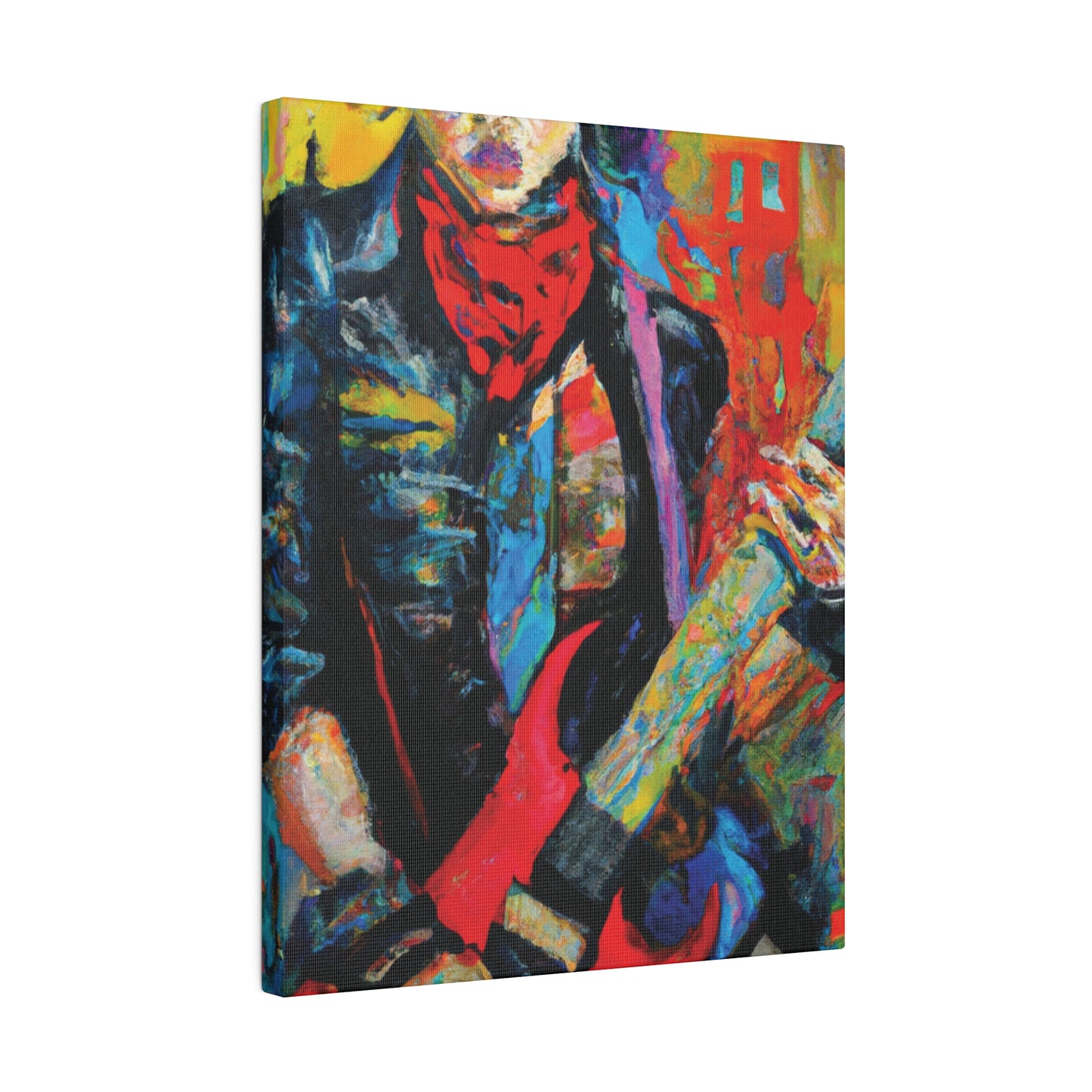 8732A - Rockstar Oil Painting Style Print | Poster | Home Decor | Wall Art | Music Art | Canvas