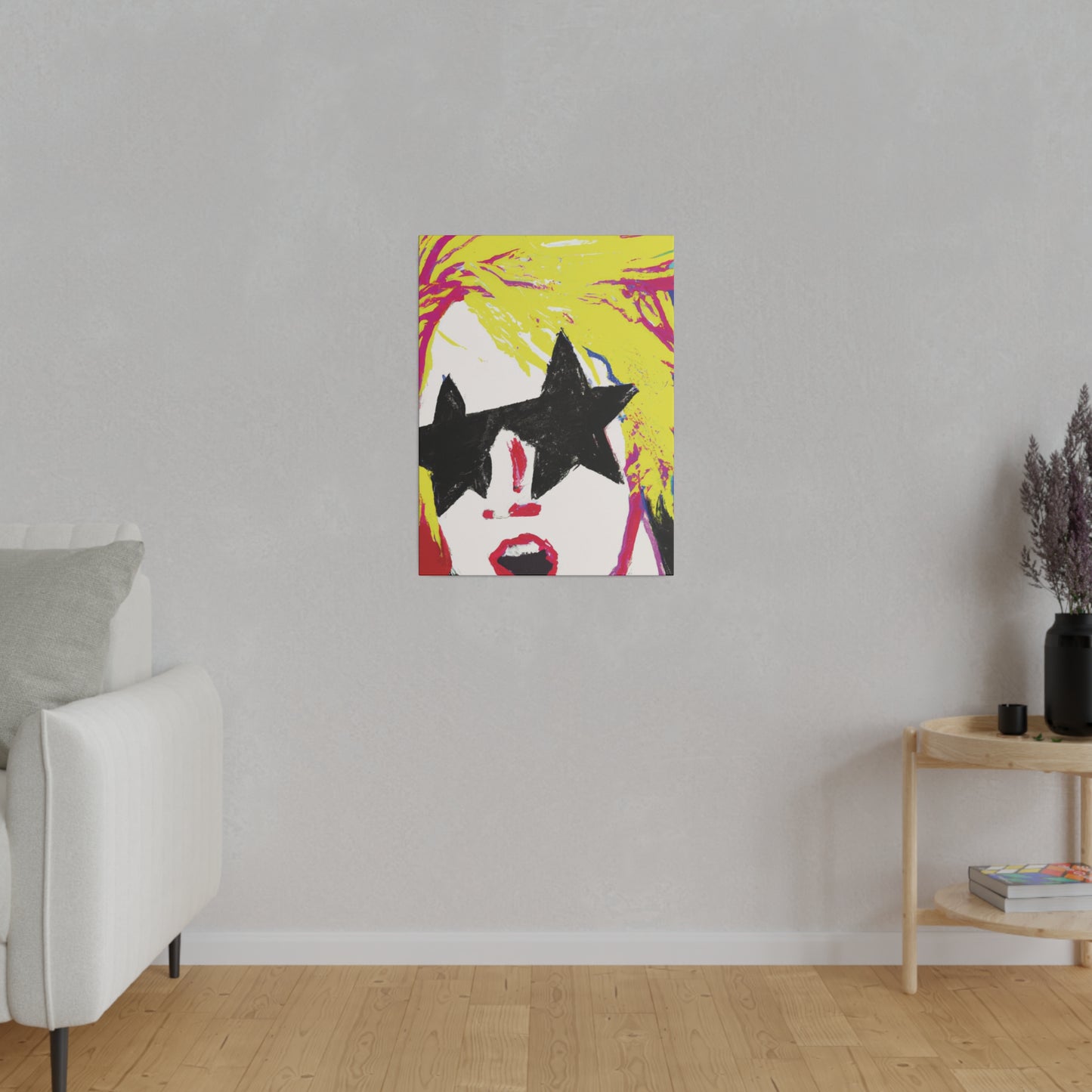 6723Z - Rockstar Painting Print | Face | Abstract | Poster | Home Decor | Wall Art | Music Art | Canvas