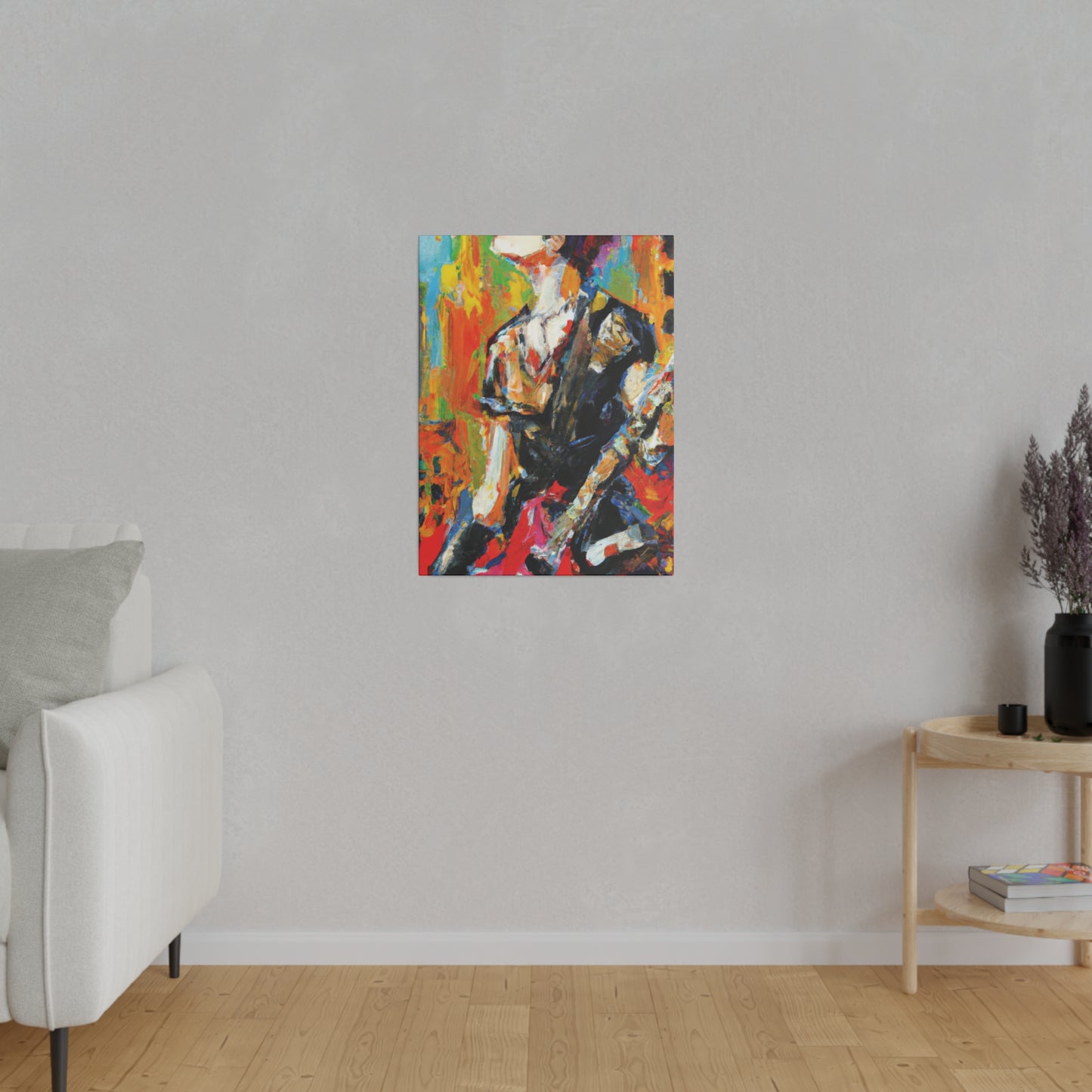 5867V - Rockstar Oil Painting Style Print | Poster | Home Decor | Wall Art | Music Art | Canvas