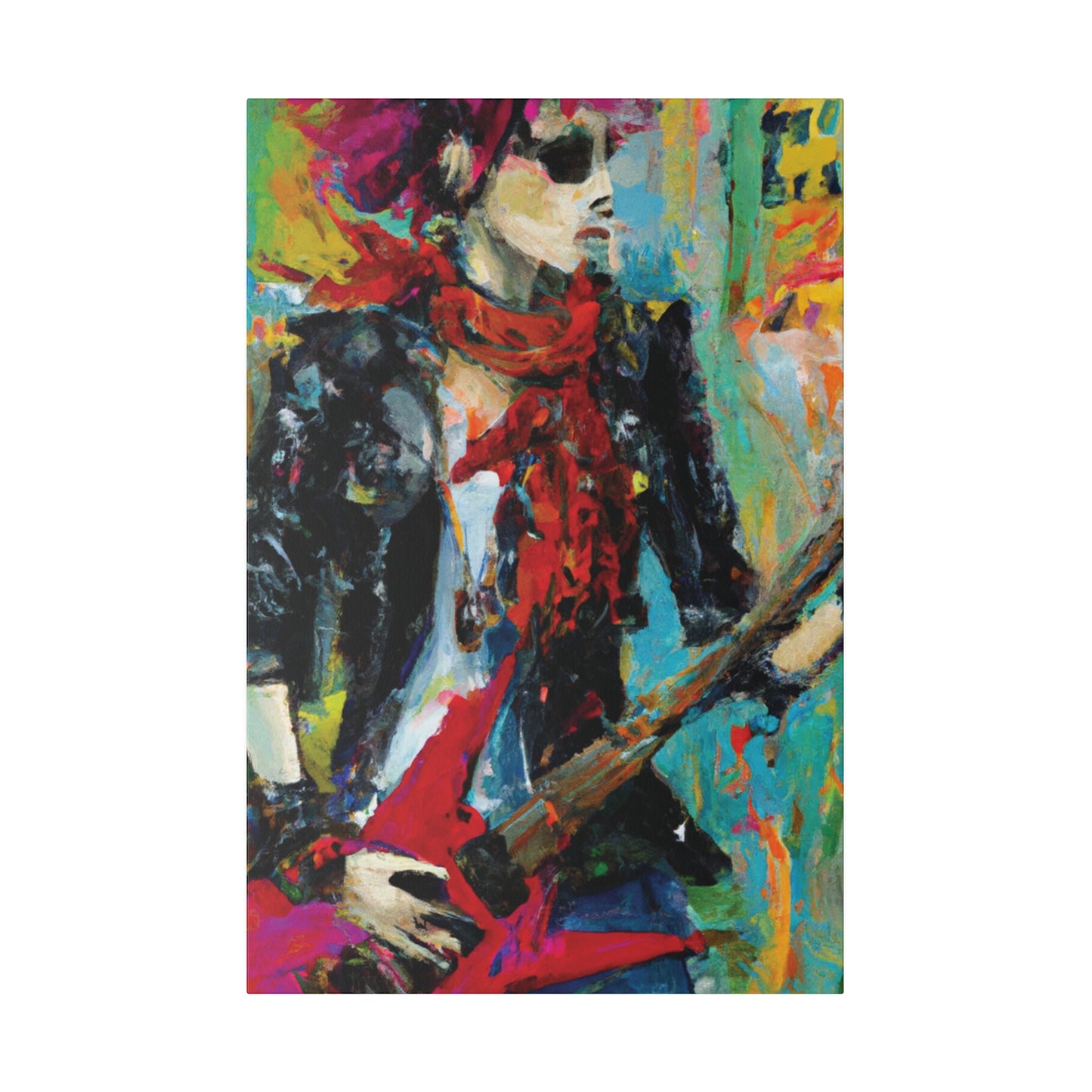 4292C - Rockstar Oil Painting Style Print | Poster | Home Decor | Wall Art | Music Art | Canvas