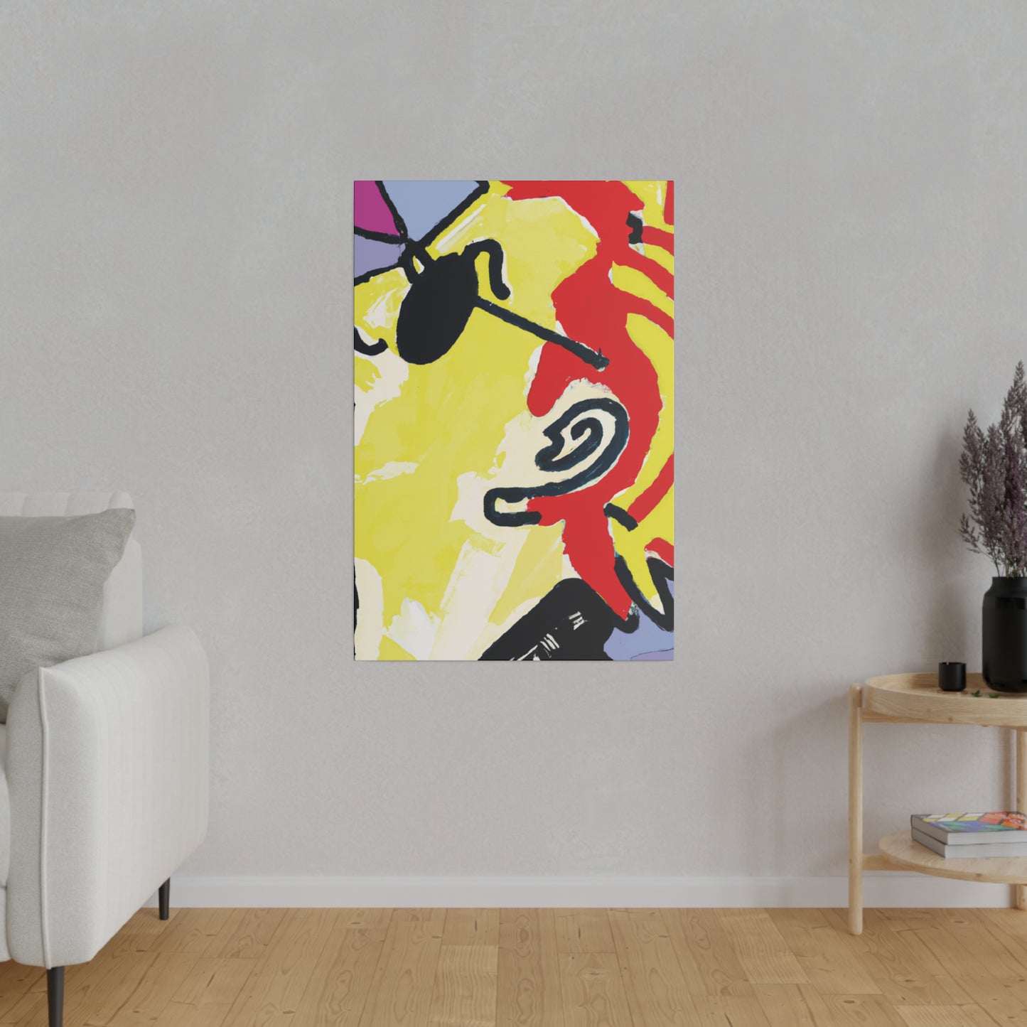 8491Z - Rockstar Painting Print | Face | Abstract | Poster | Home Decor | Wall Art | Music Art | Canvas