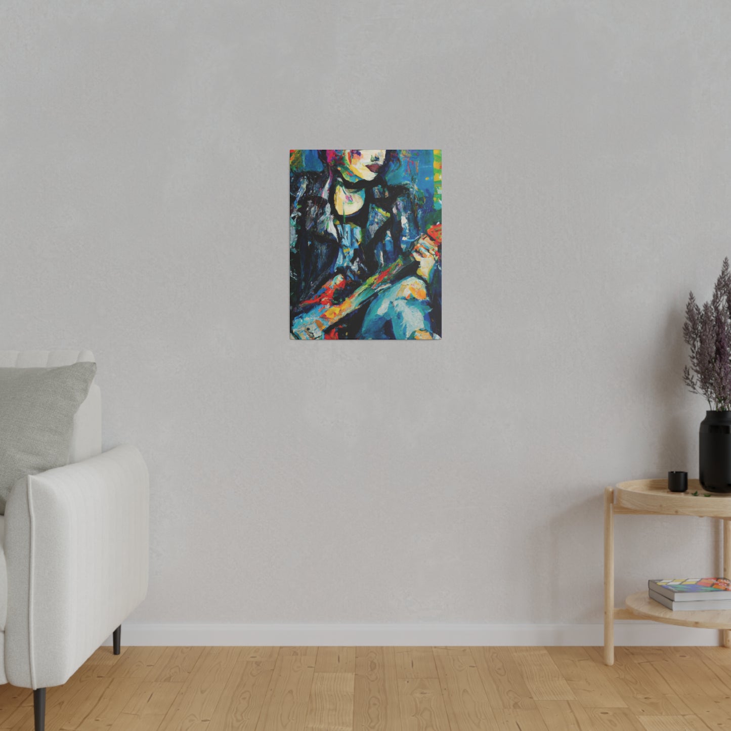 9733T - Rockstar Oil Painting Style Print | Poster | Home Decor | Wall Art | Music Art | Canvas
