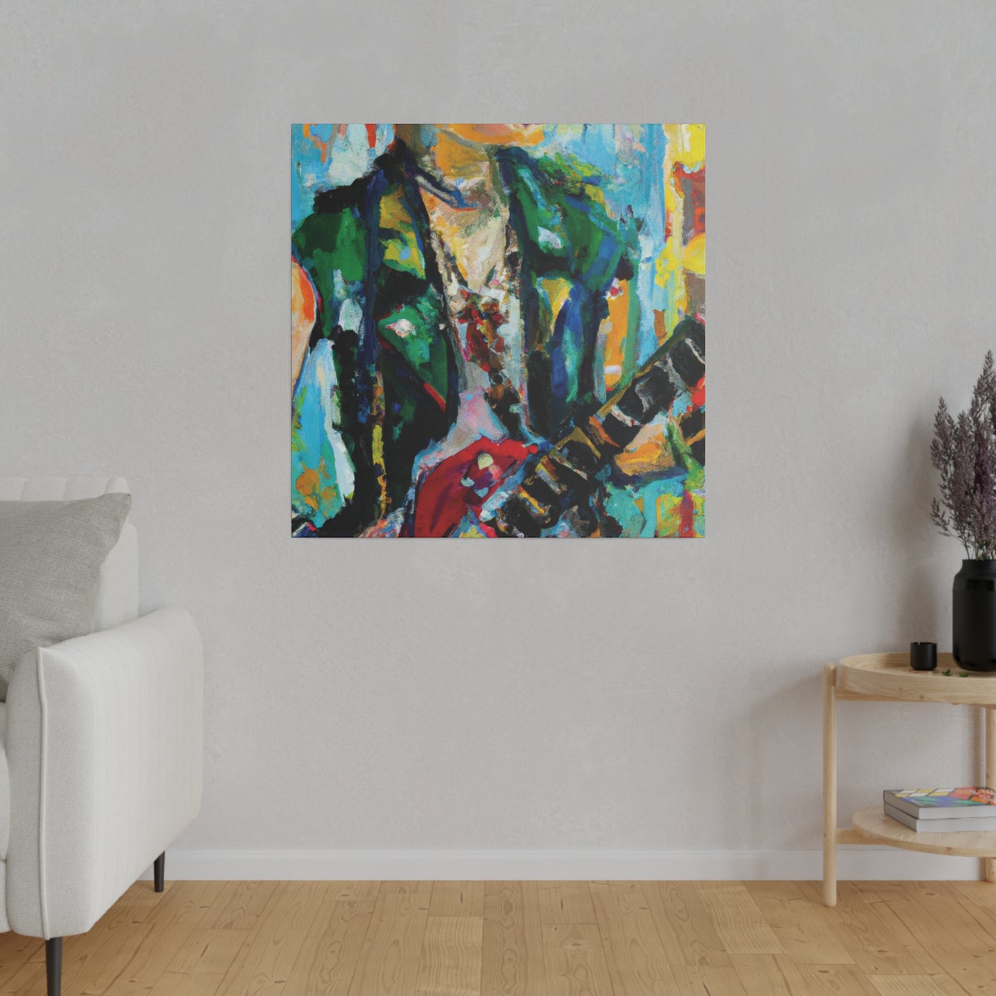 8554D - Rockstar Oil Painting Style Print | Poster | Home Decor | Wall Art | Music Art | Canvas