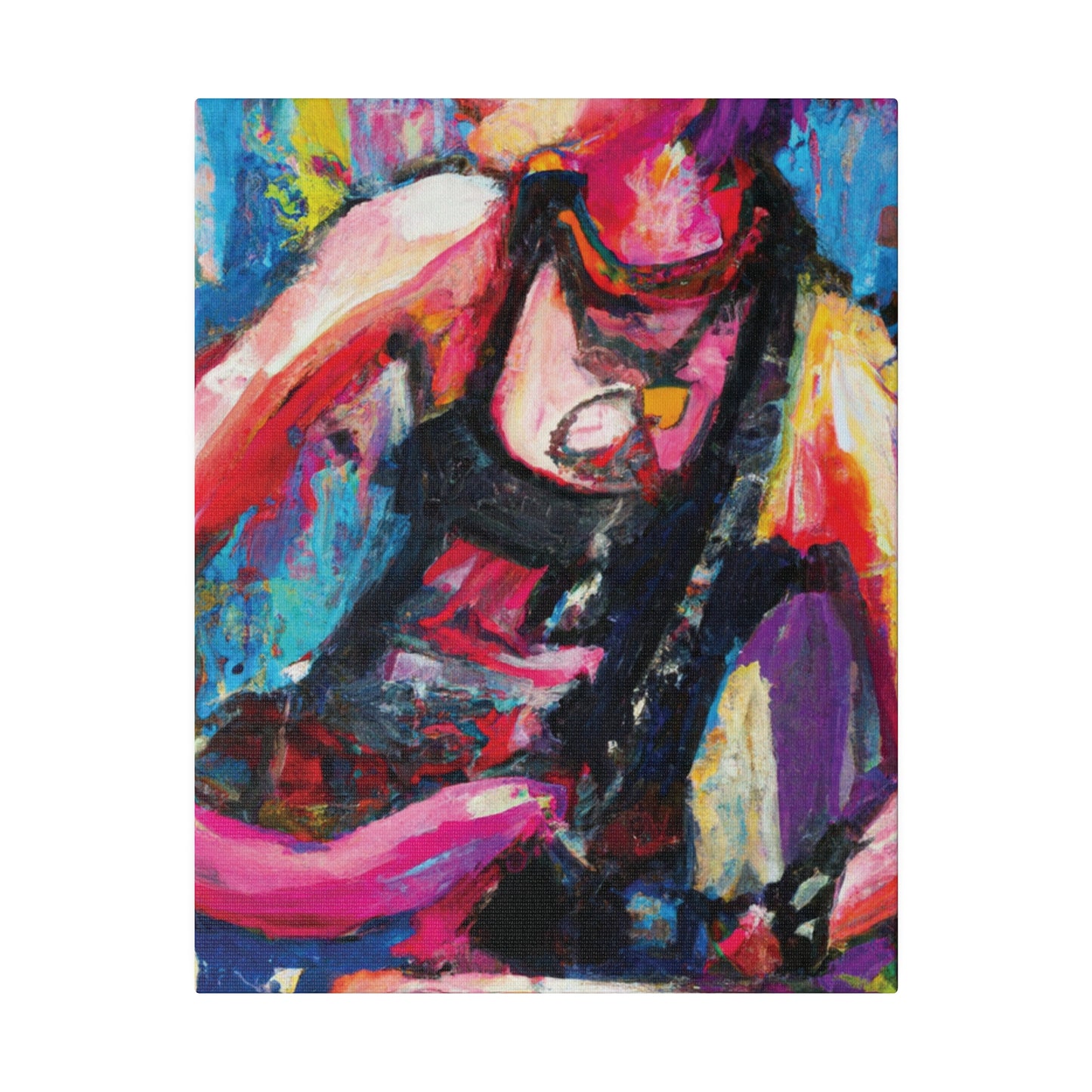 7793Y - Rockstar Oil Painting Style Print | Poster | Home Decor | Wall Art | Music Art | Canvas