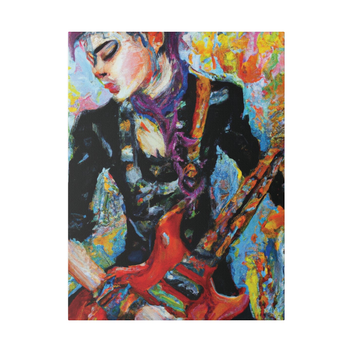 7123G - Rockstar Oil Painting Style Print | Poster | Home Decor | Wall Art | Music Art | Canvas