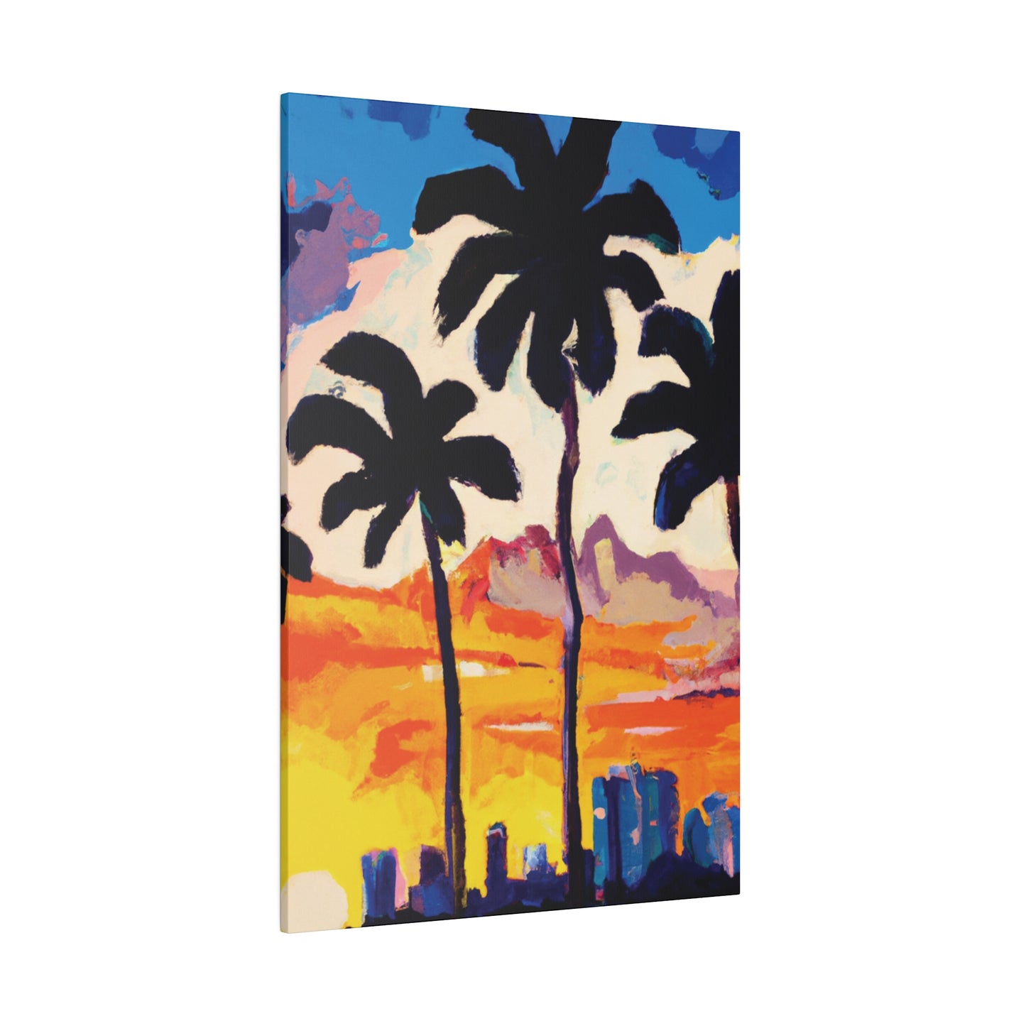 6586K - Miami Beach Sunset Painting Print | Miami | Beach | Sunset | Poster | Home Decor | Wall Art | Canvas