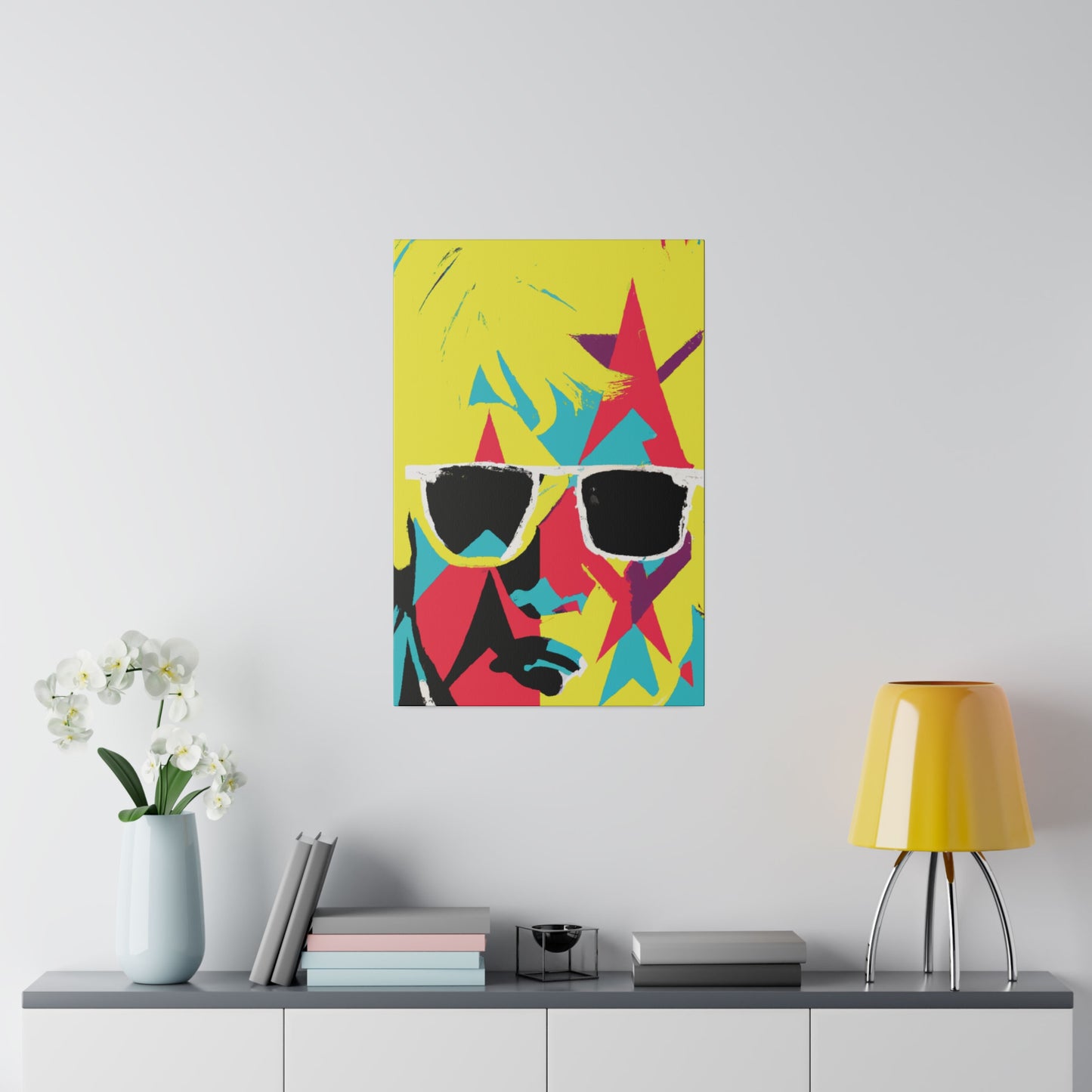 8383B - Rockstar Painting Print | Face | Abstract | Poster | Home Decor | Wall Art | Music Art | Canvas