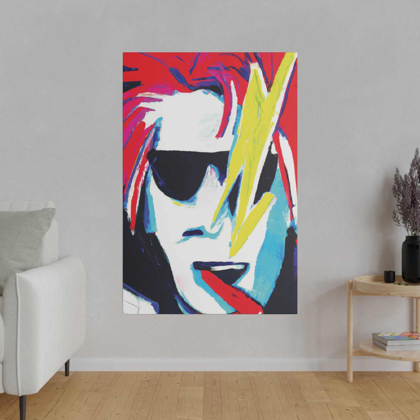 6481K - Rockstar Painting Print | Face | Abstract | Poster | Home Decor | Wall Art | Music Art | Canvas