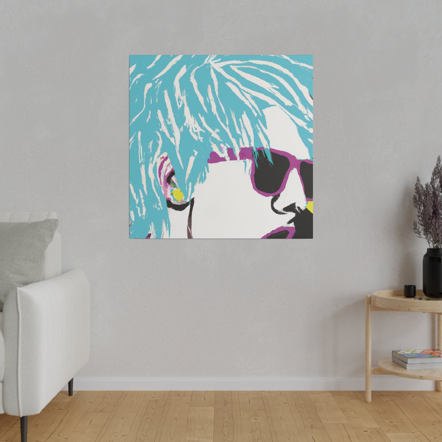 5802P - Rockstar Painting Print | Face | Abstract | Poster | Home Decor | Wall Art | Music Art | Canvas