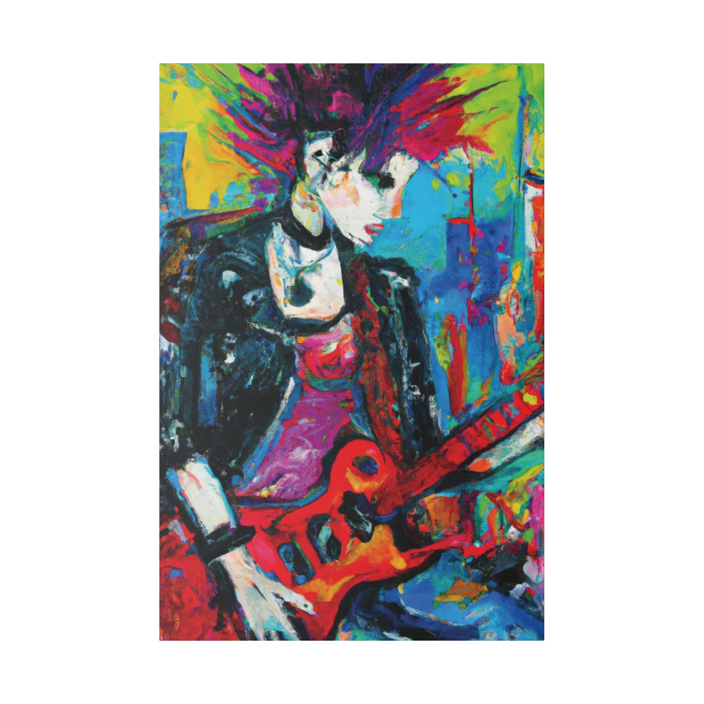9051F - Rockstar Oil Painting Style Print | Poster | Home Decor | Wall Art | Music Art | Canvas
