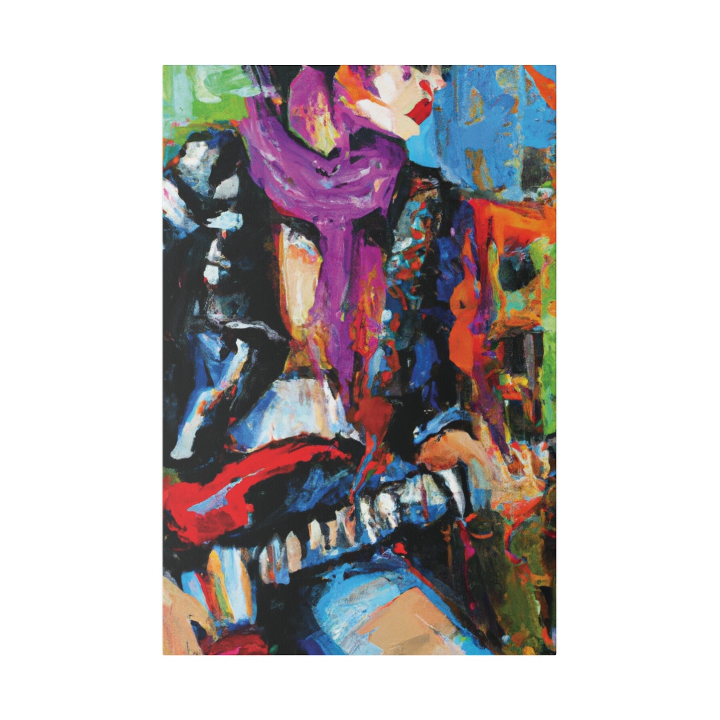 6696F - Rockstar Oil Painting Style Print | Poster | Home Decor | Wall Art | Music Art | Canvas